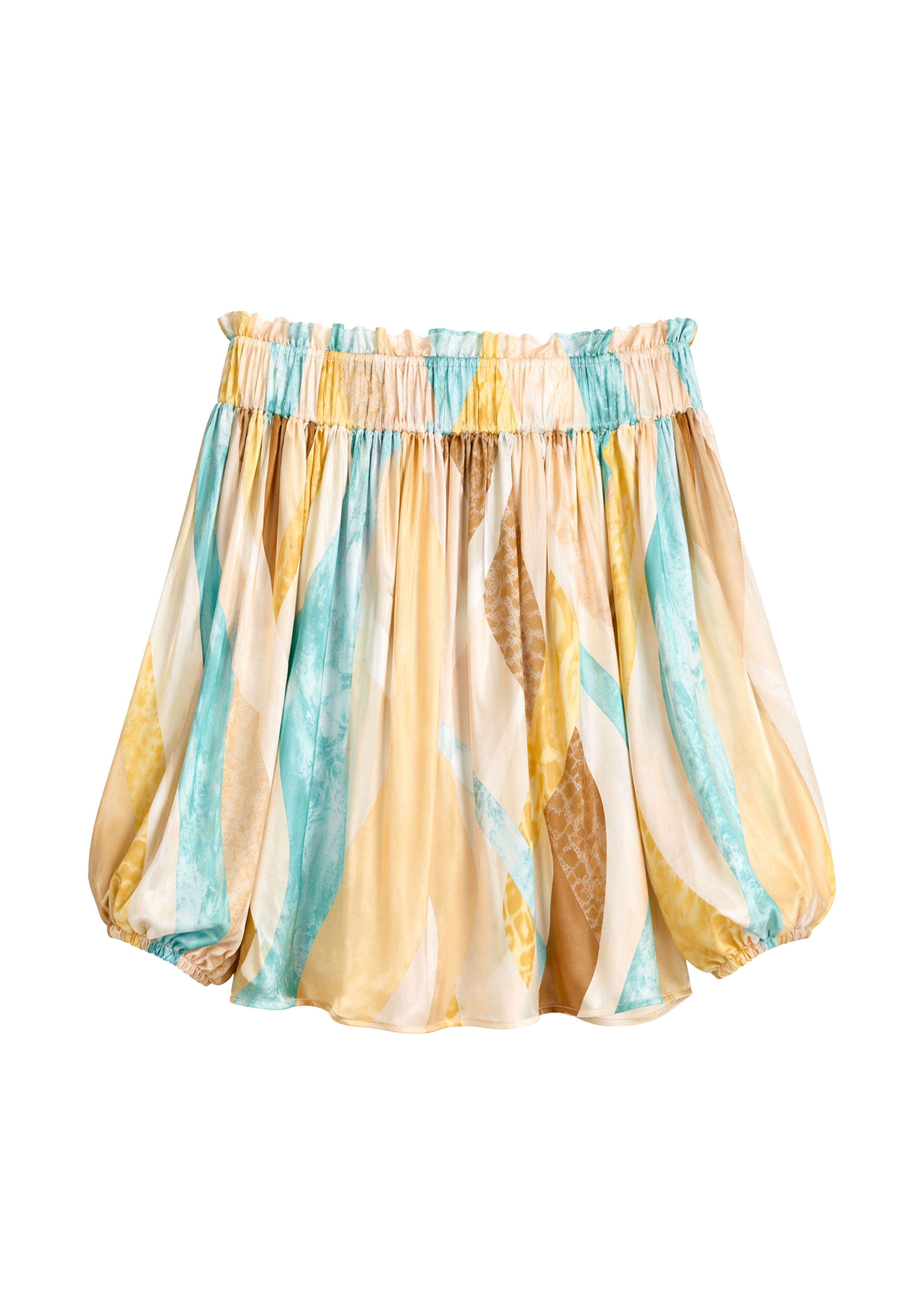 Escape Off-Shoulder Top Sahara Giorno in Georgette Satin