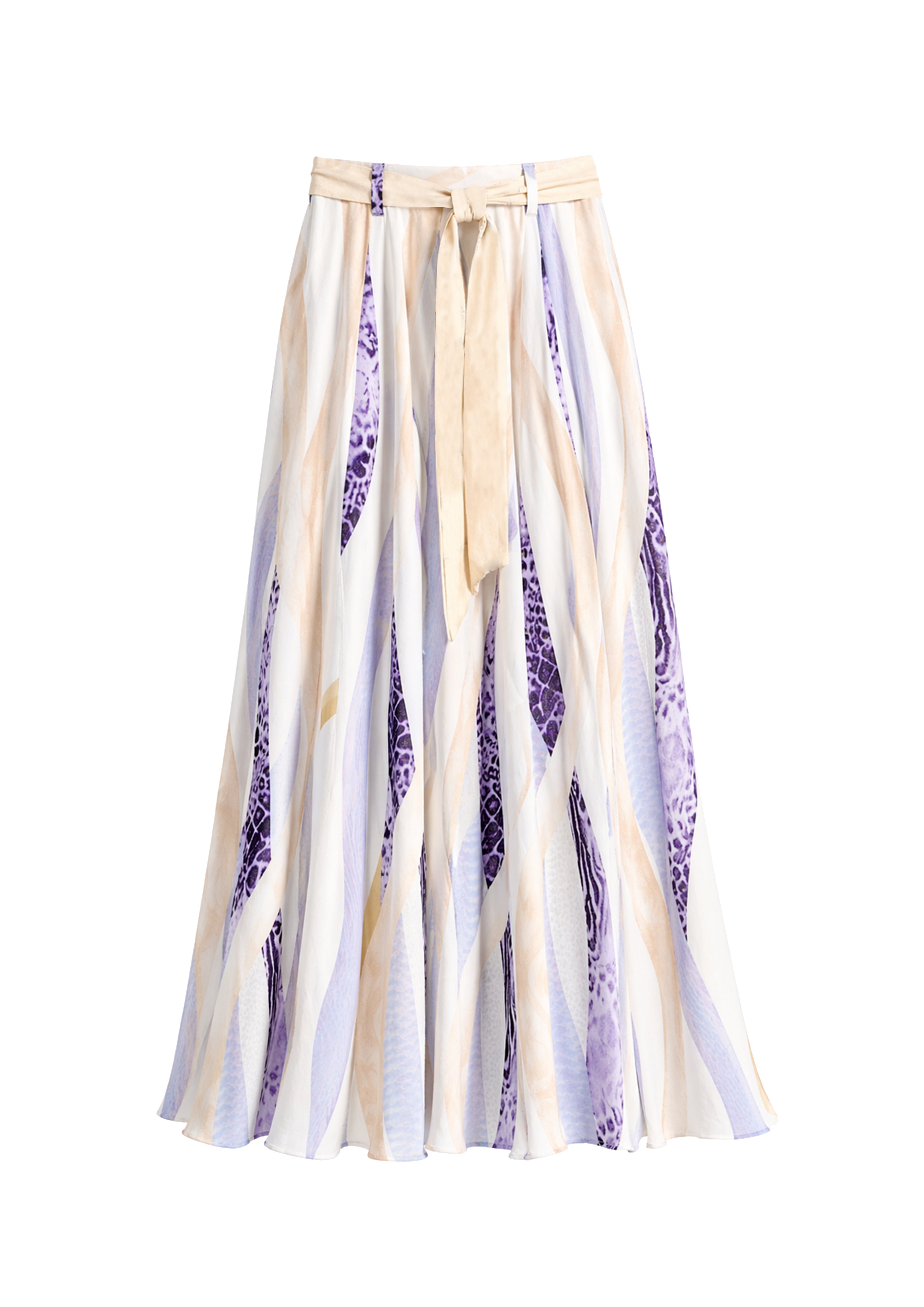 Triangle Maxi Skirt Sahara Notte in Natural Crepe