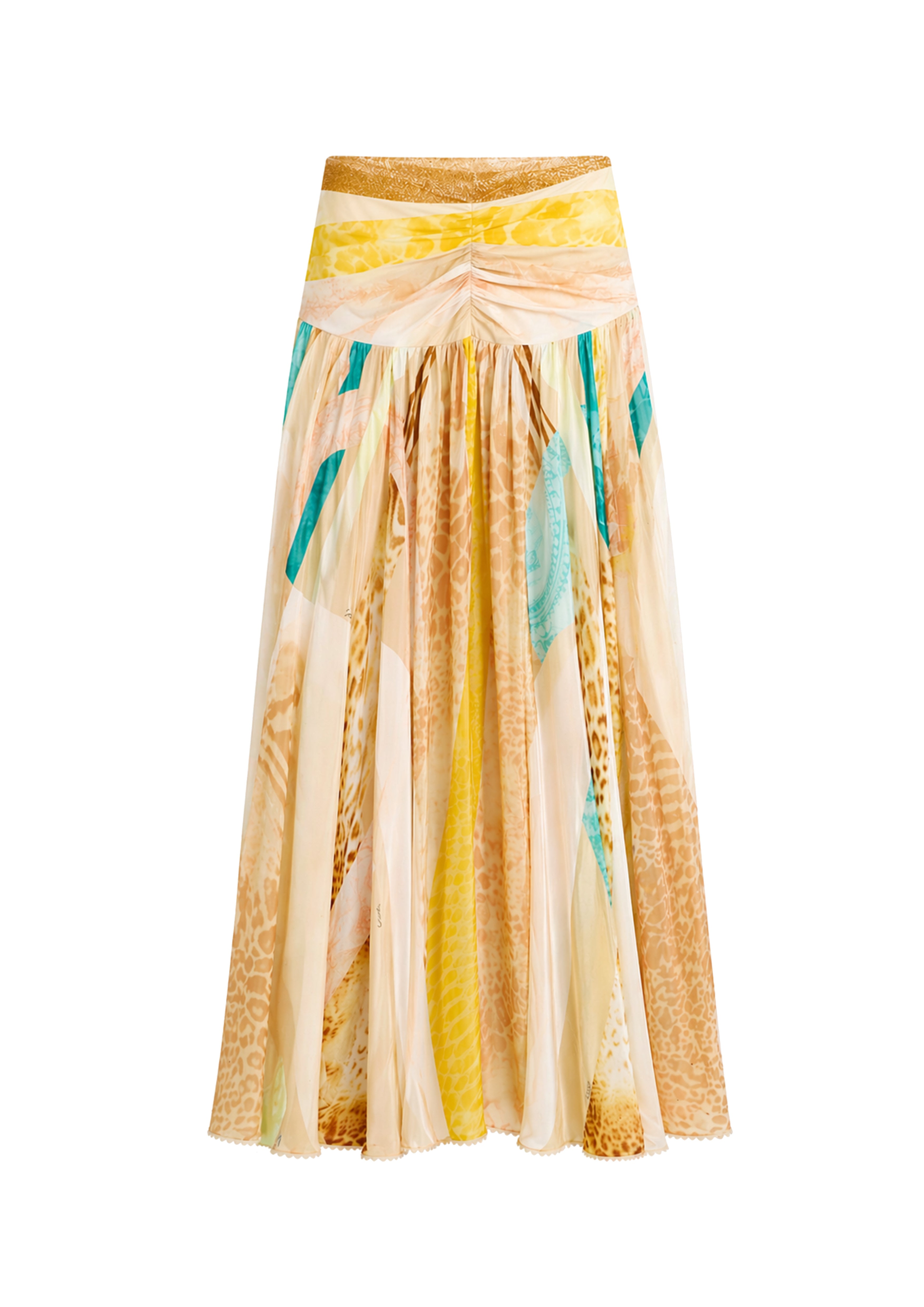 Basquine Maxi Skirt Sahara Giorno in Natural Crepe
