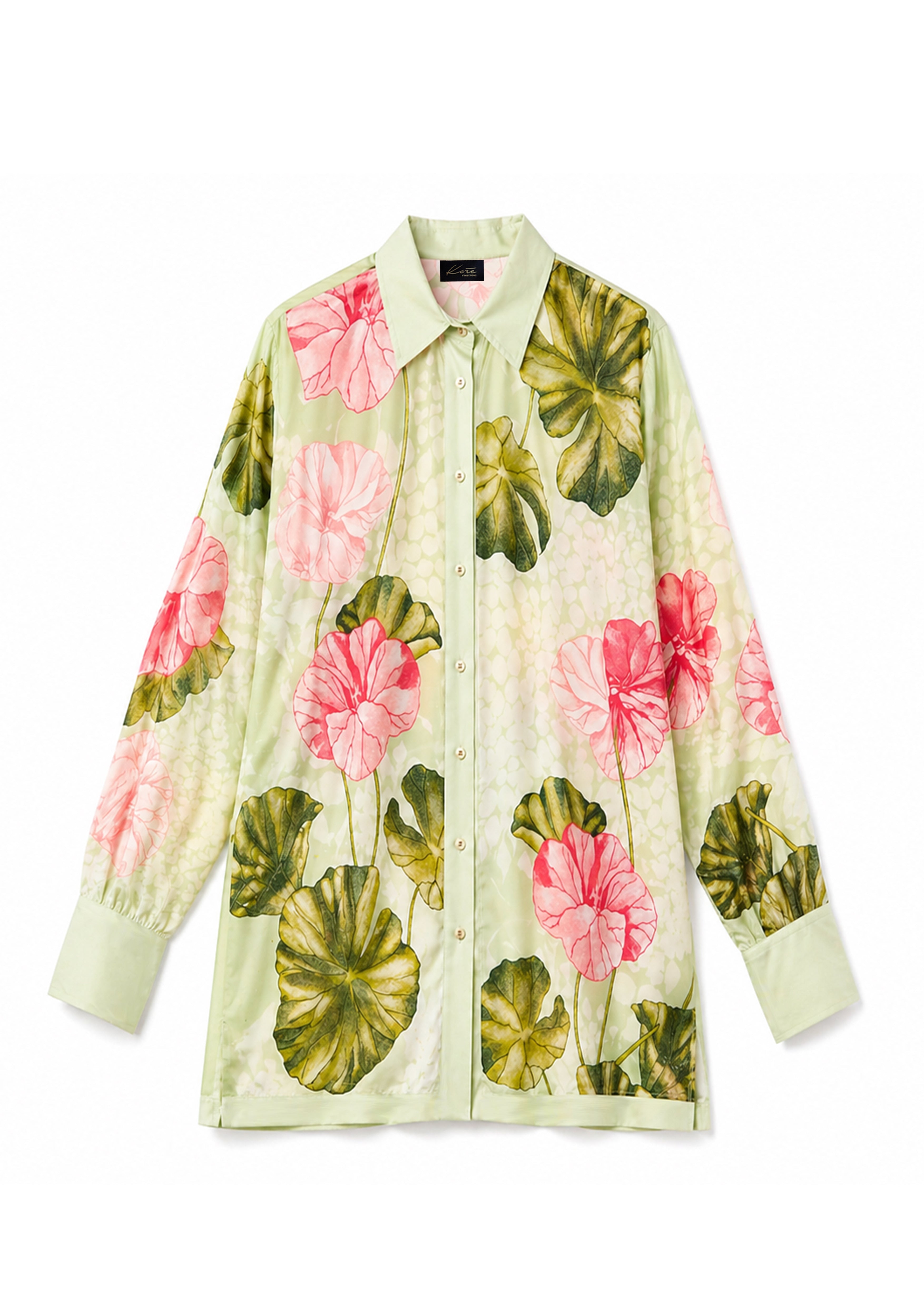 Lounge Shirt Jardin Du Jour in Elegant Twill