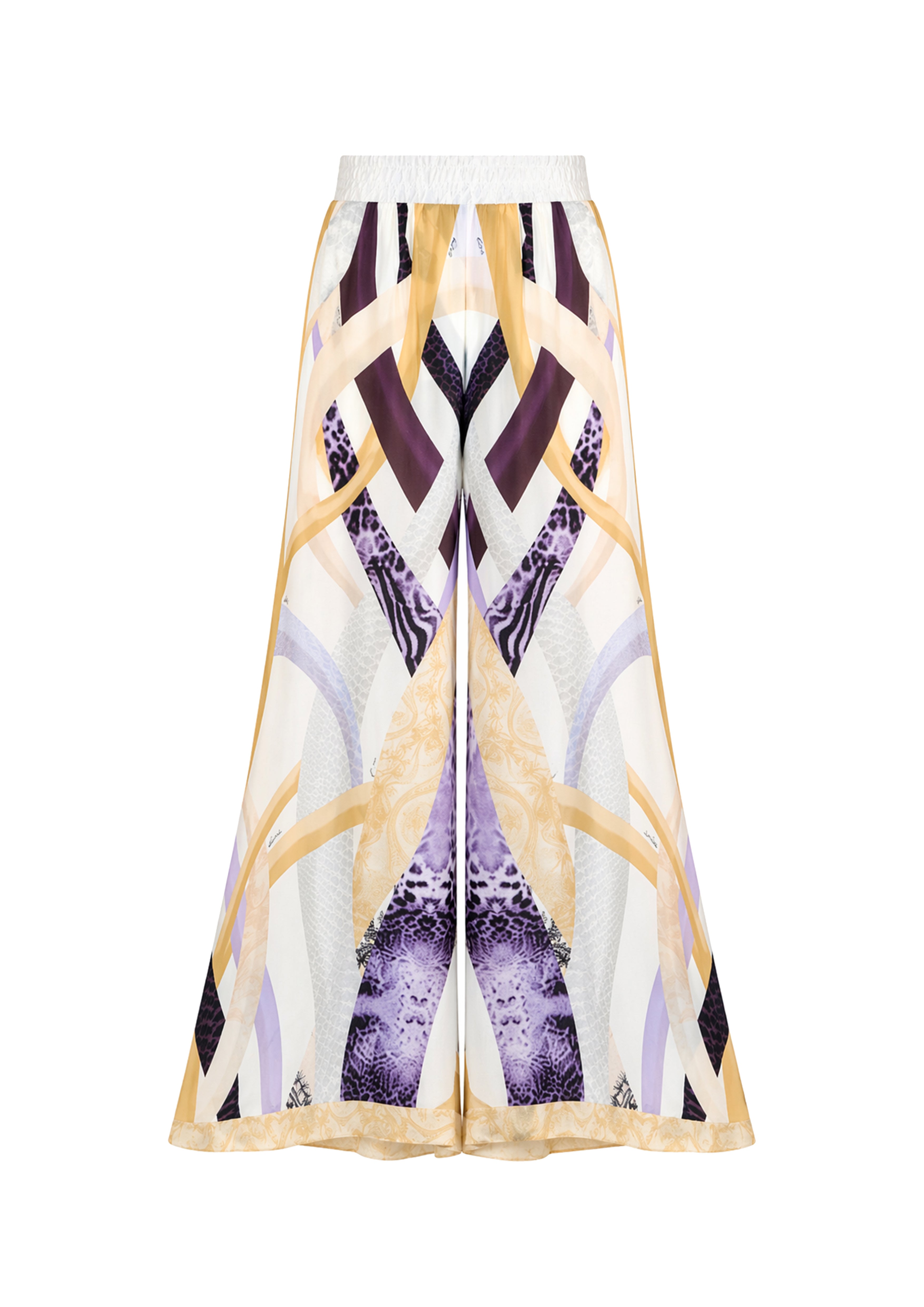 Seventies Trousers Sahara Notte in Natural Crepe