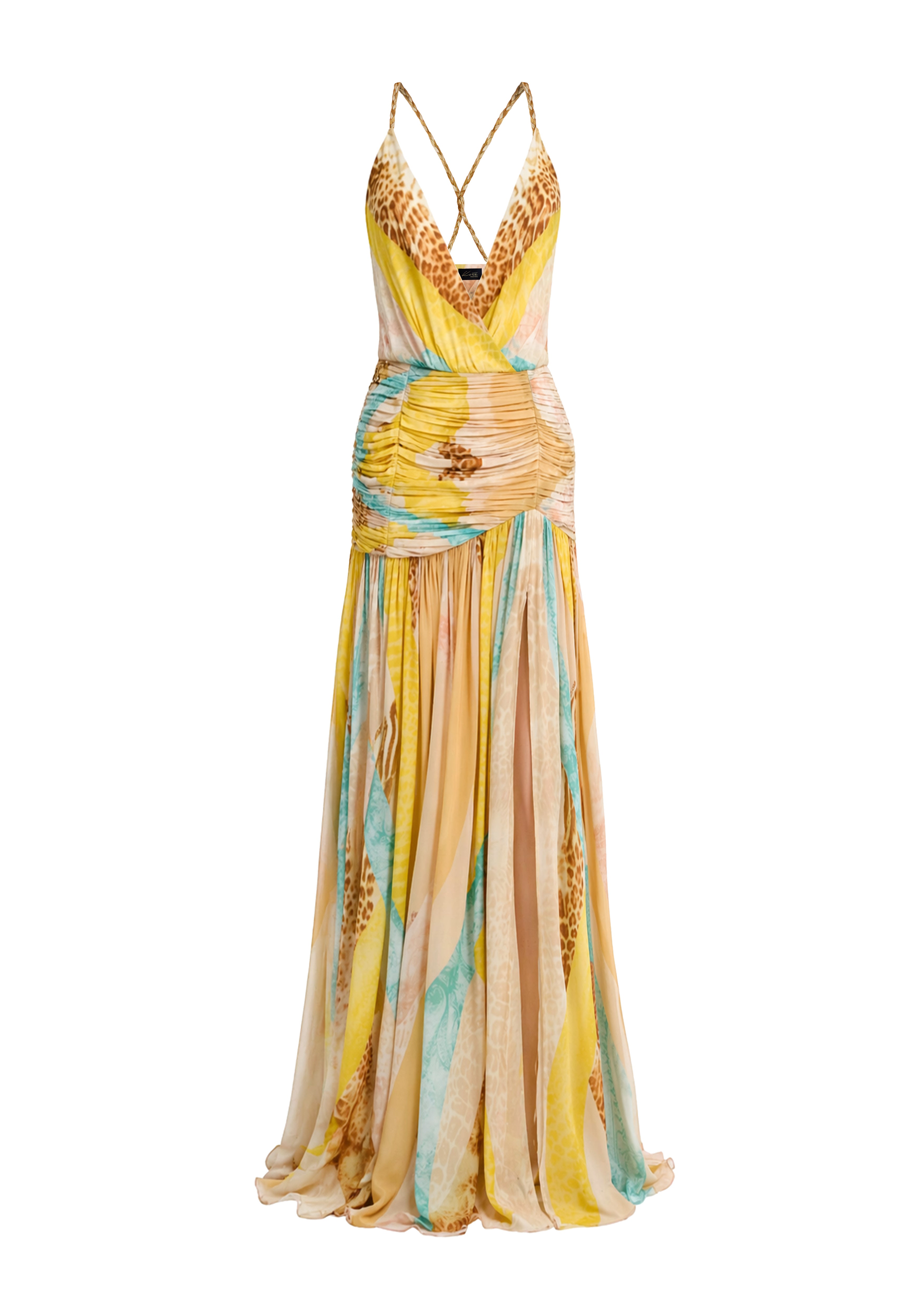 Serene Braided Maxi Dress Sahara Giorno in Natural Crepe