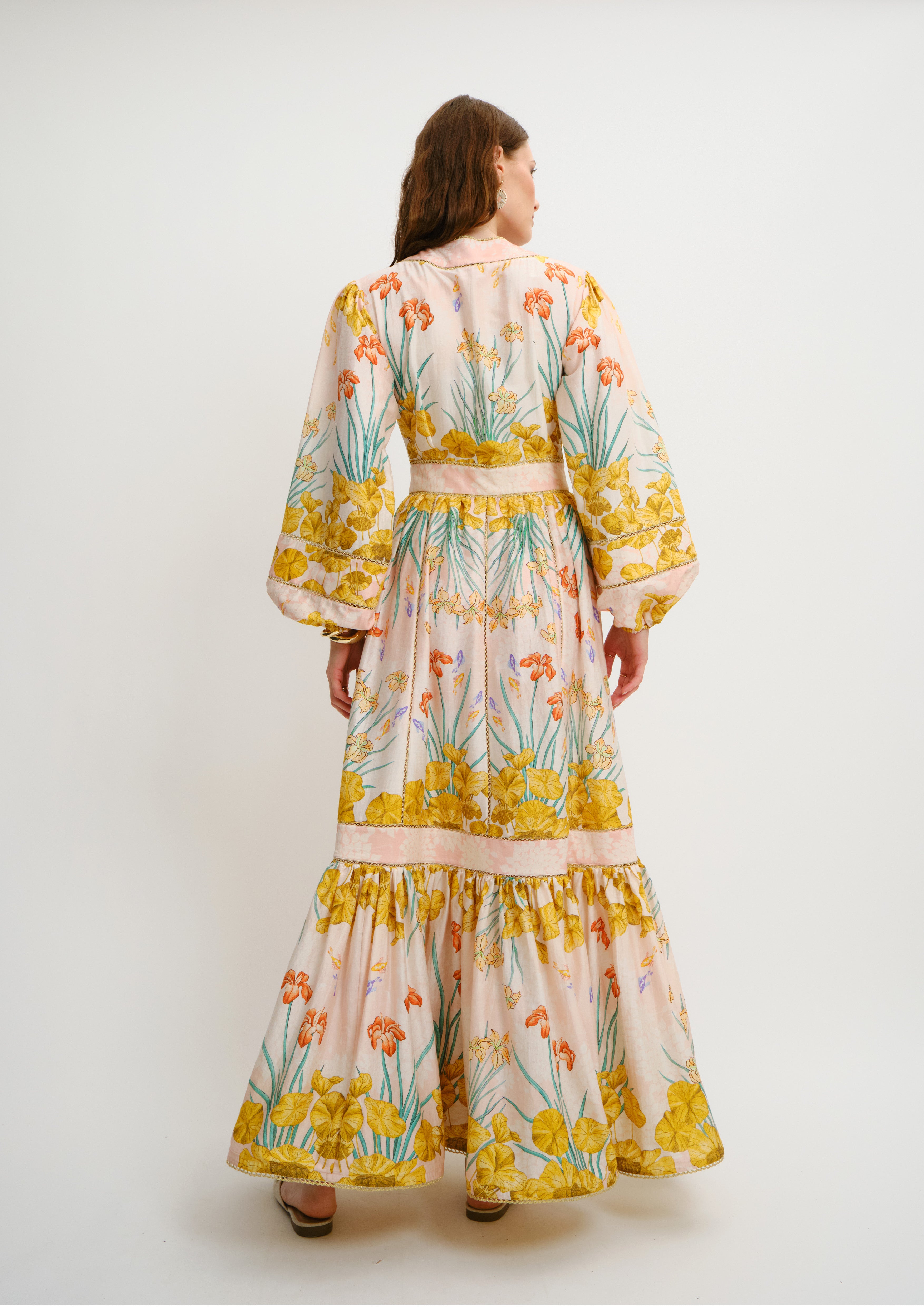 Poesia Maxi Chemisier Jardin Du Jour in Chandery Fabric