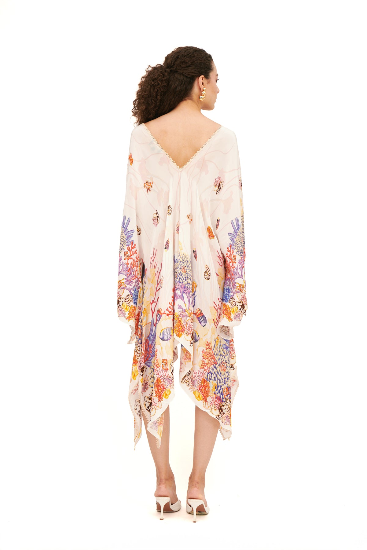 ASYMMETRIC KIMONO MINI KAFTAN
