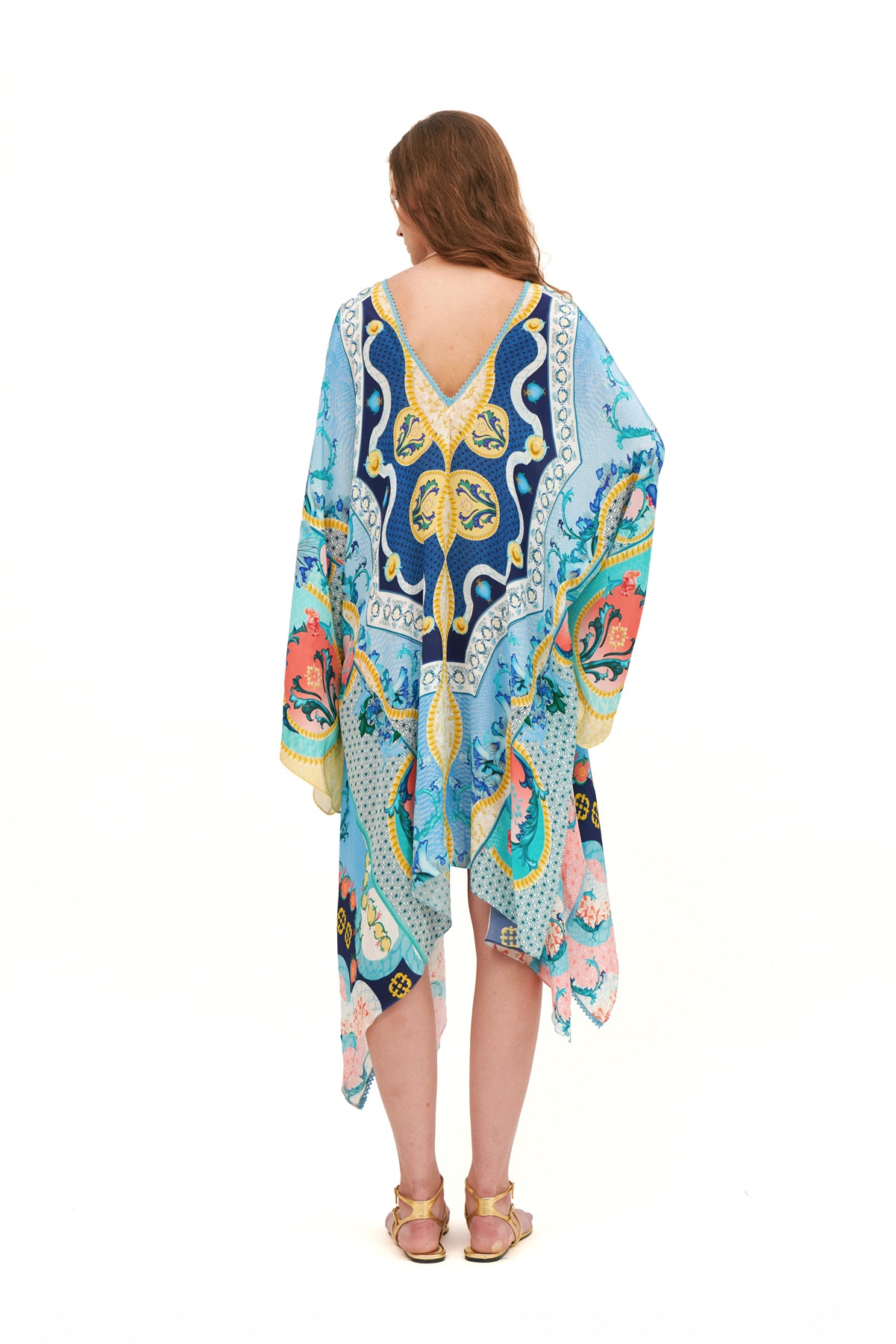 ASYMMETRIC KIMONO MINI KAFTAN