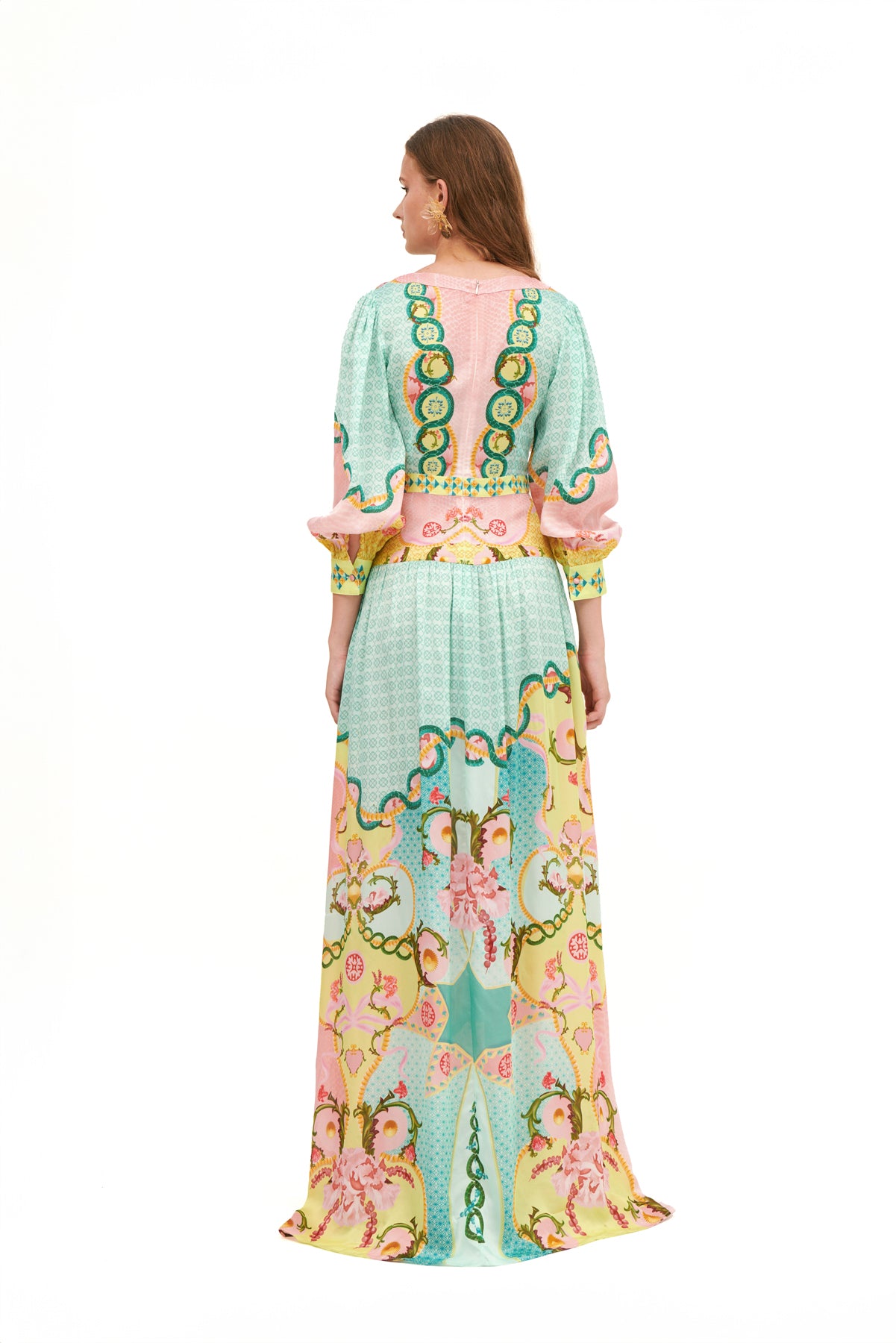 V-neck maxi dress.