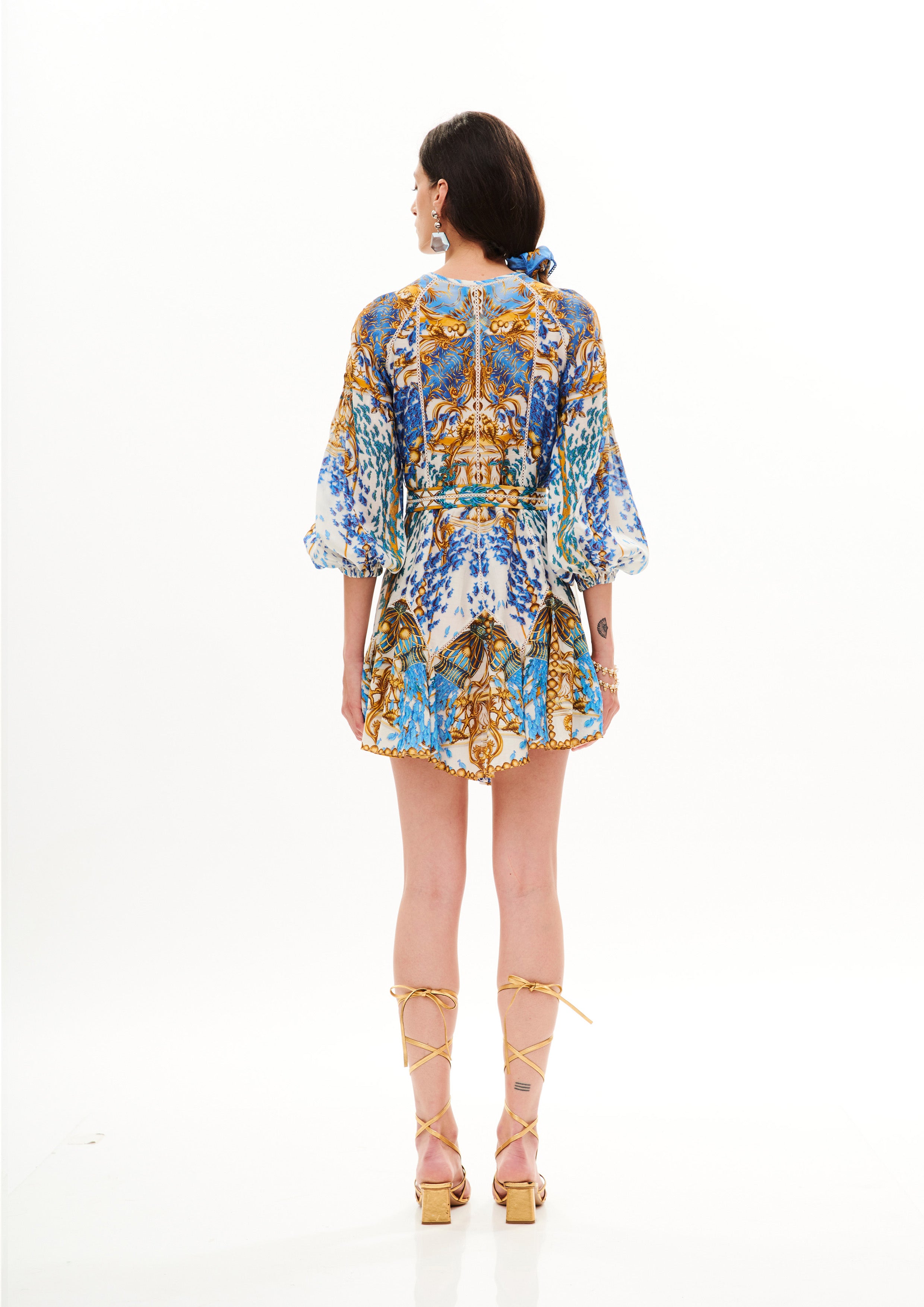 Short Vishivanka dress in Chandery with "Poseidon Dream Day" print.