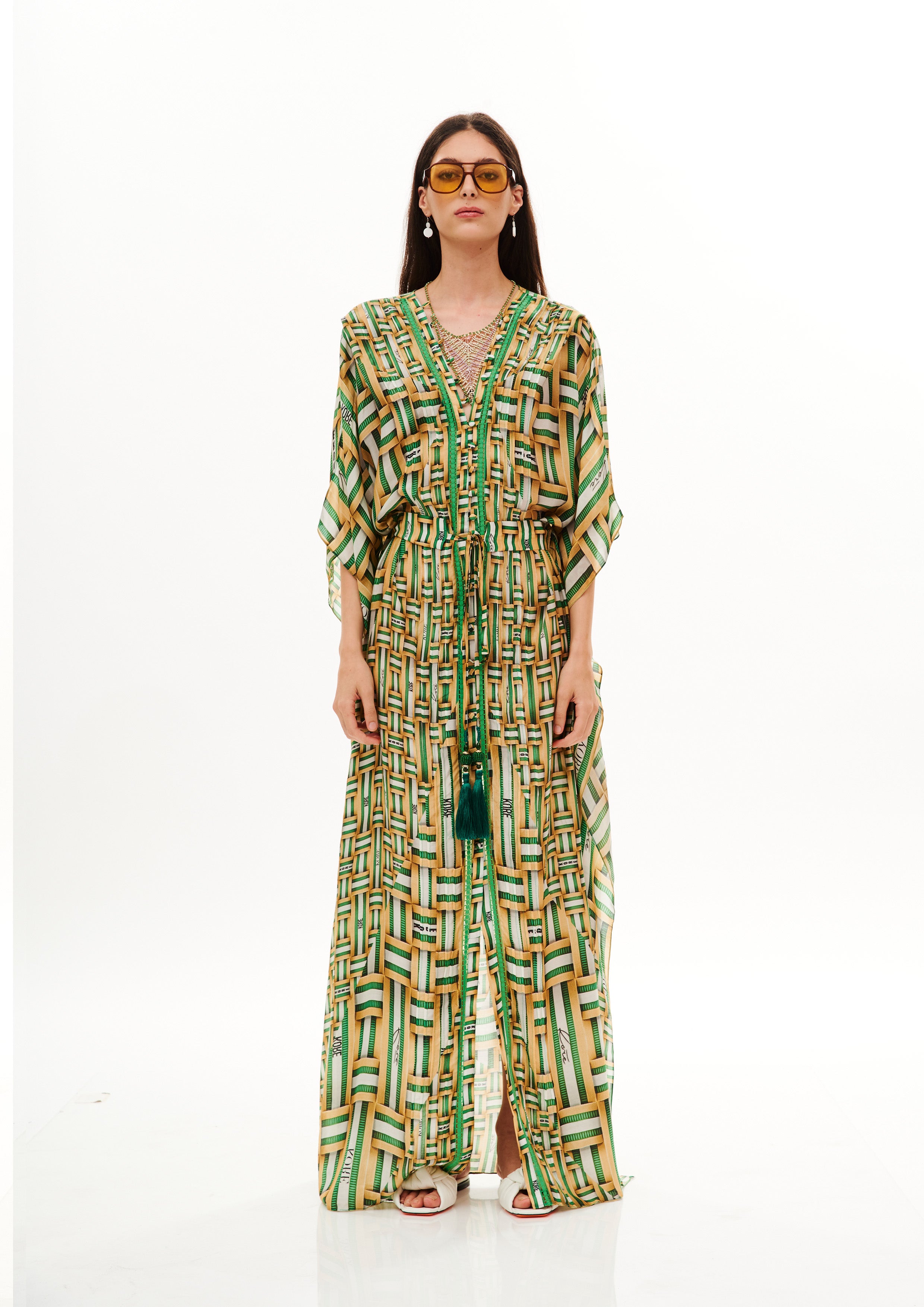 Volume Cover-Up Monogram Breeze Garden in fine silk