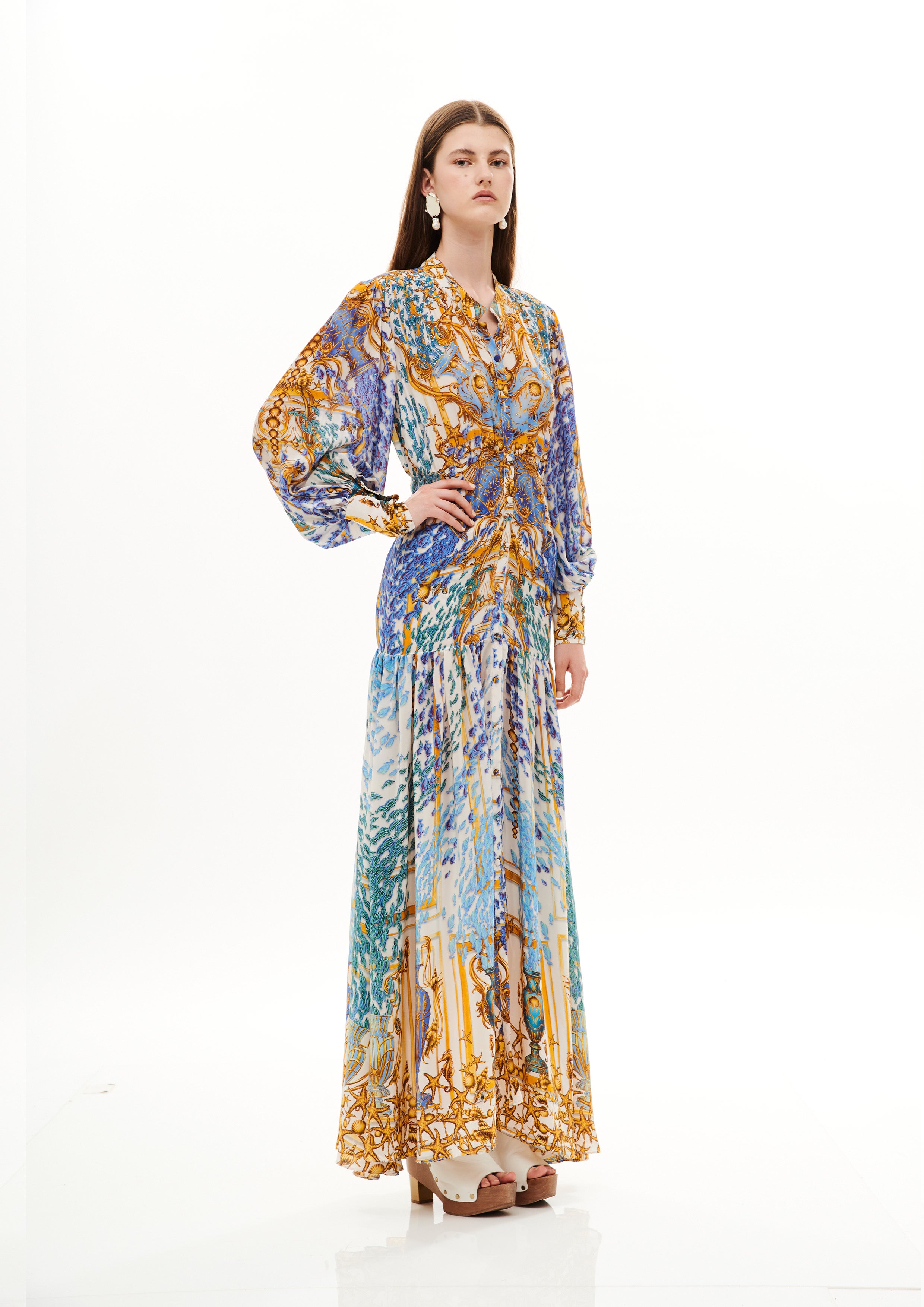 Rich Puff Chemisier Poseidon Dream Day in natural crepev