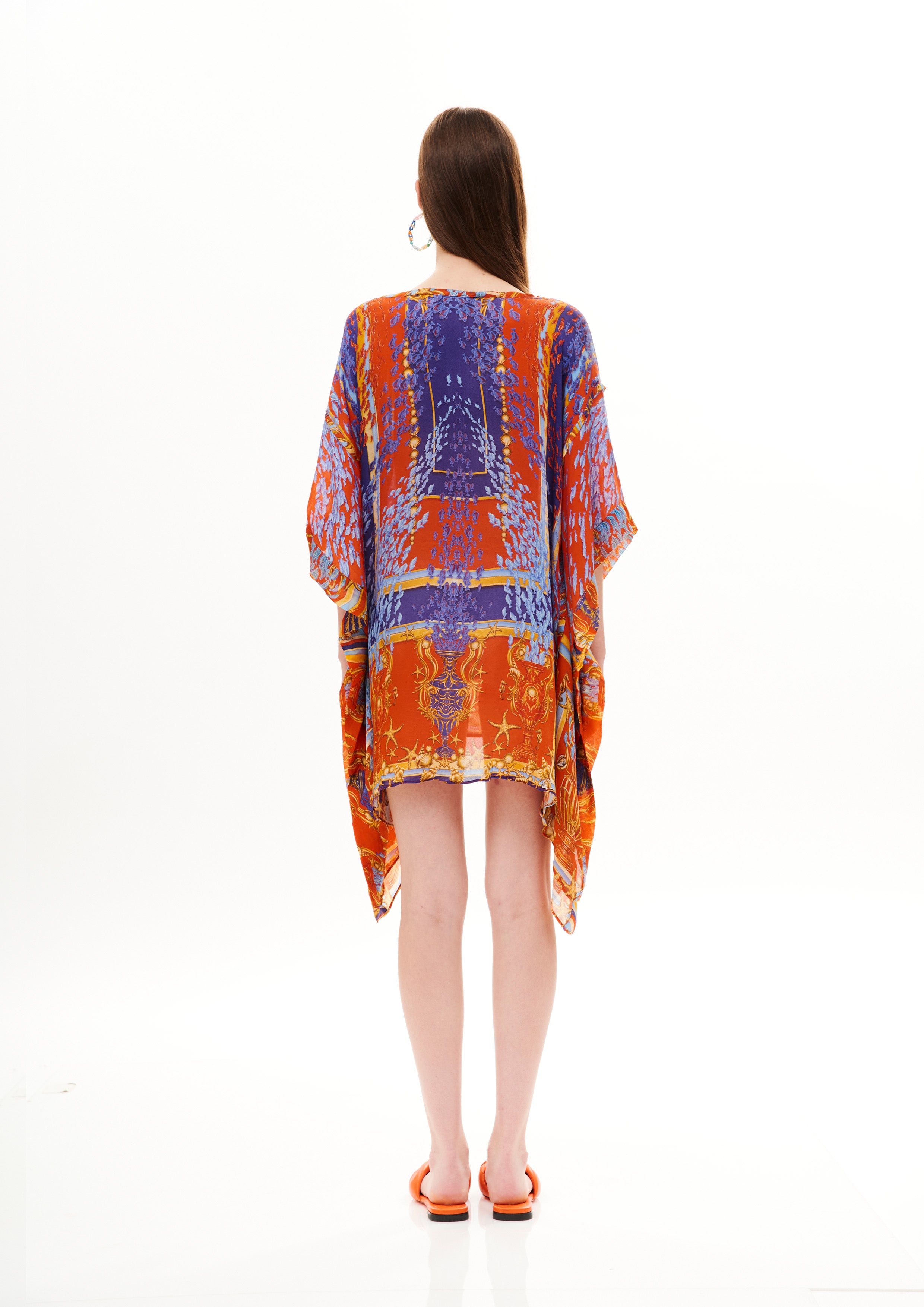Yolka Kaftan Poseidon Dream Sunset in georgette satin