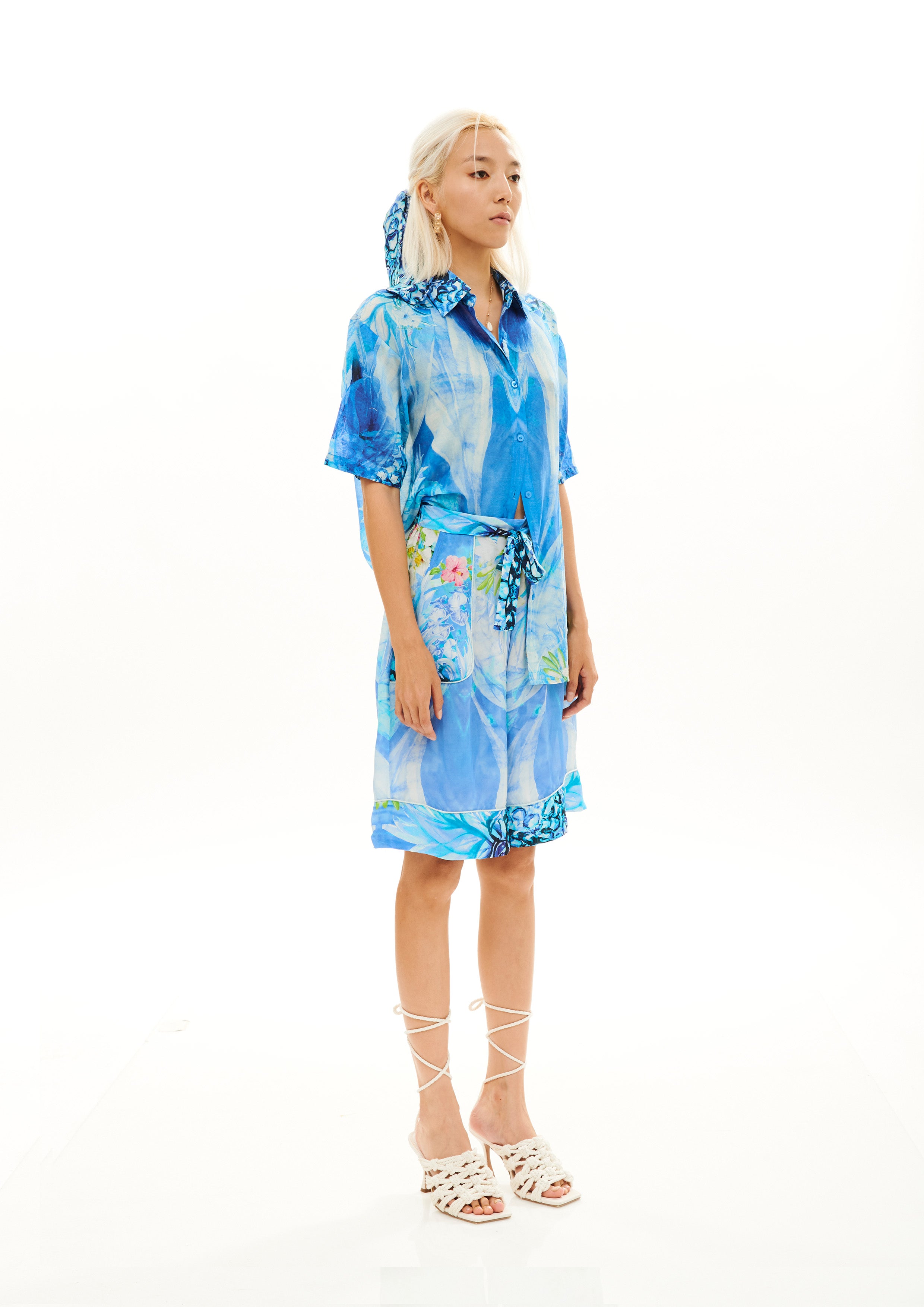 Half Sleeve Shirt Tropical Fresh Breeze in chandery fabric