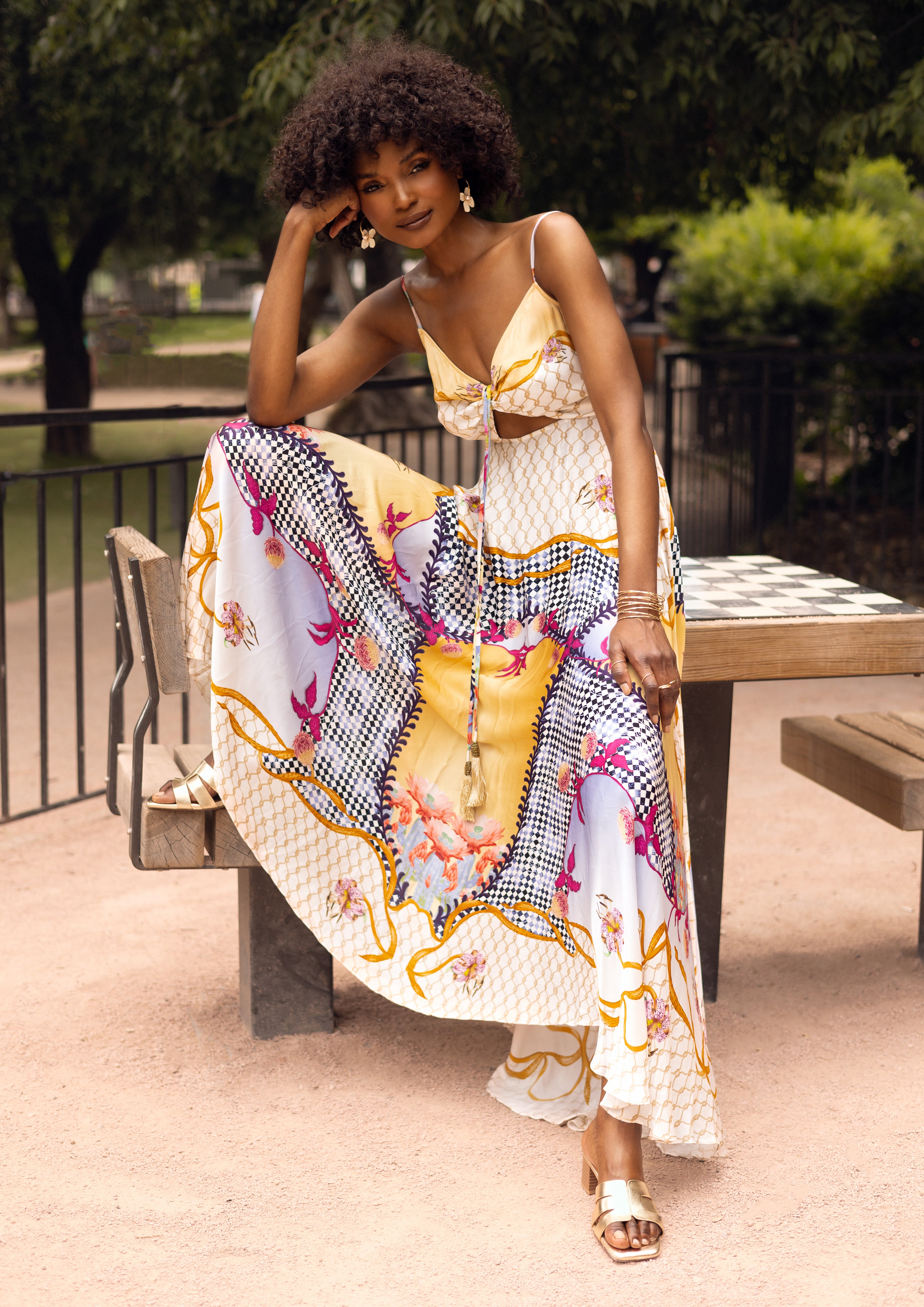 LUNA BOW MAXI DRESS