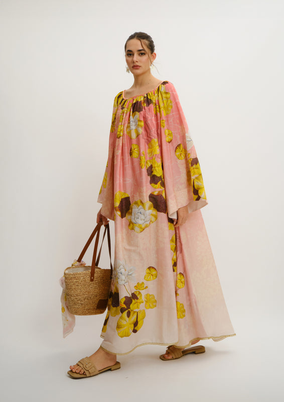 Dalia Kaftan Jardin Au Soleil in Chandery Fabric