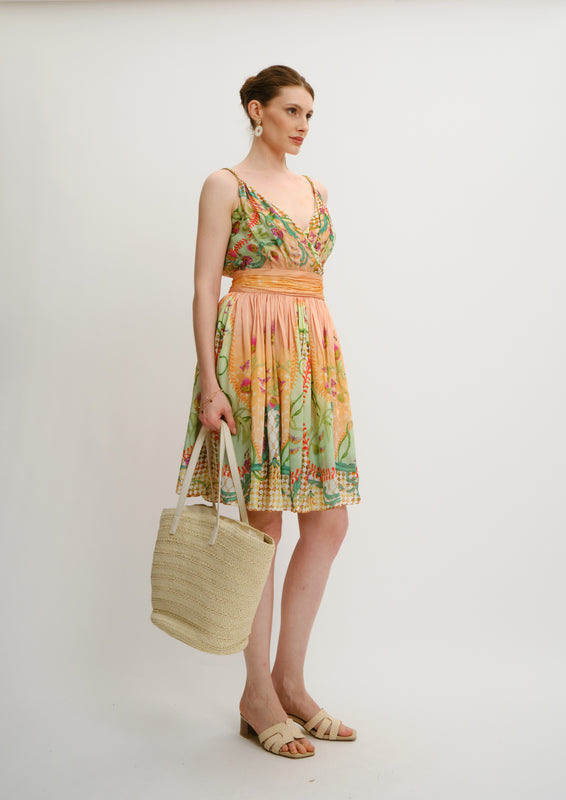 PLEATED AURA MINI DRESS
