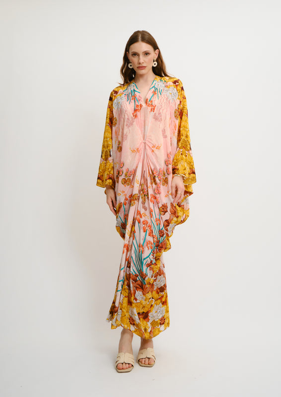 BUTTON UP DRAPED KAFTAN