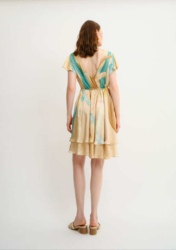 Desert Spring Mini Dress Sahara Giorno in Cherry Satin