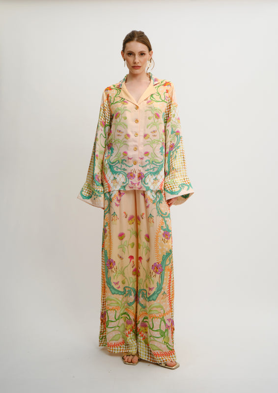 Lounge Trousers Blooming Day in Elegant Twill