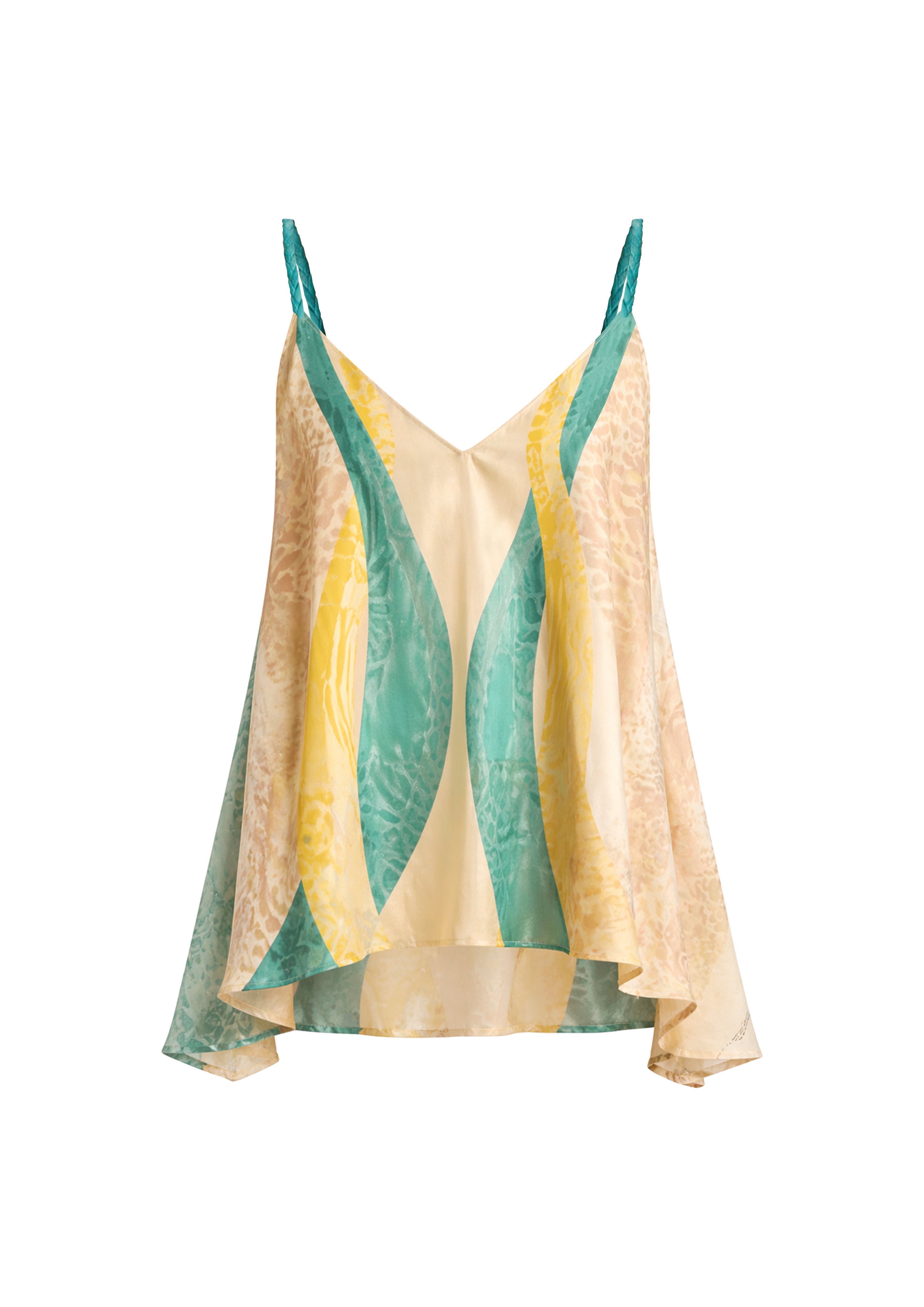 Summer Breeze Tank Top Sahara Giorno in Georgette Satin