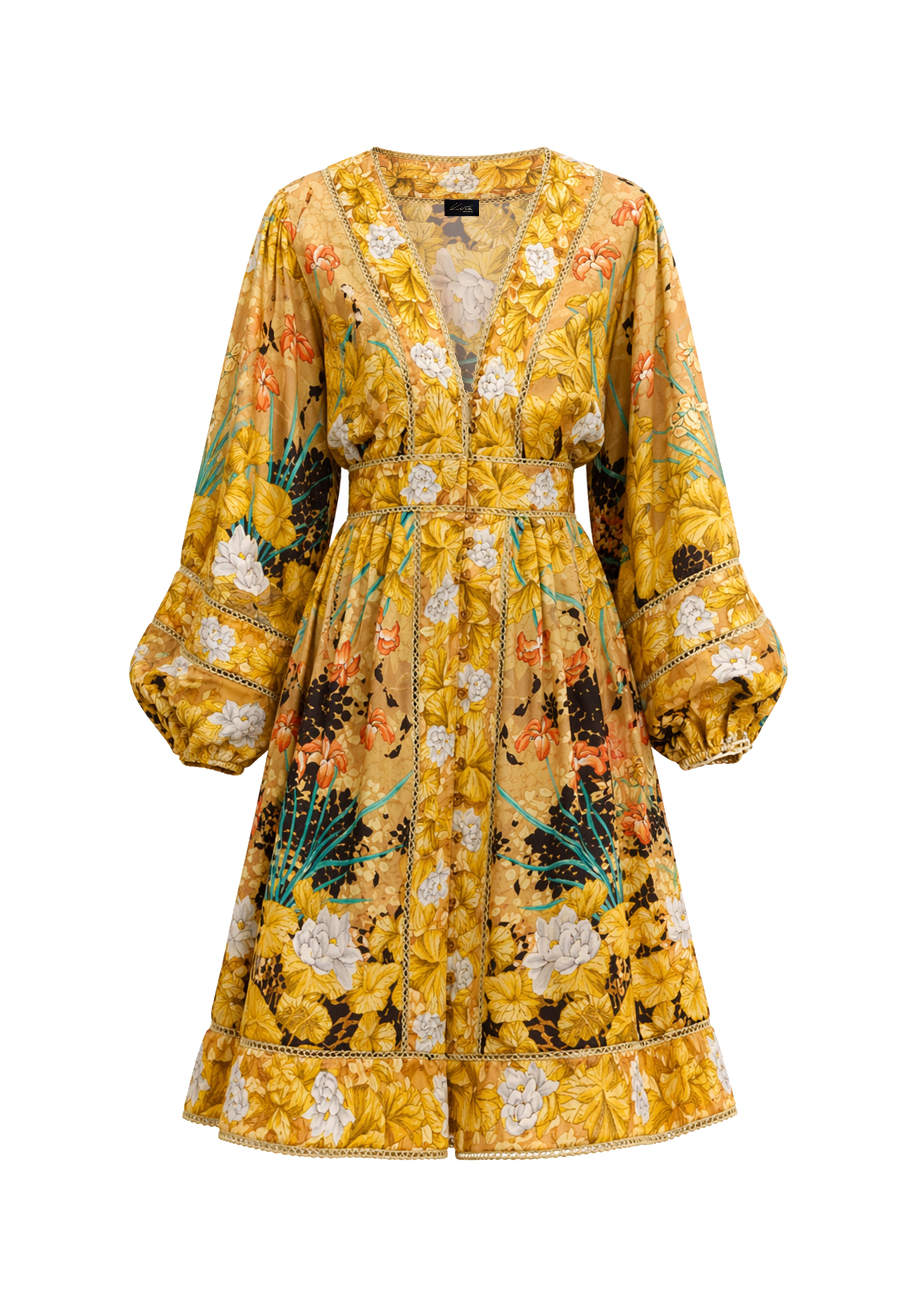 Poesia Midi Chemisier Jardin De Lune in Elegant Twill