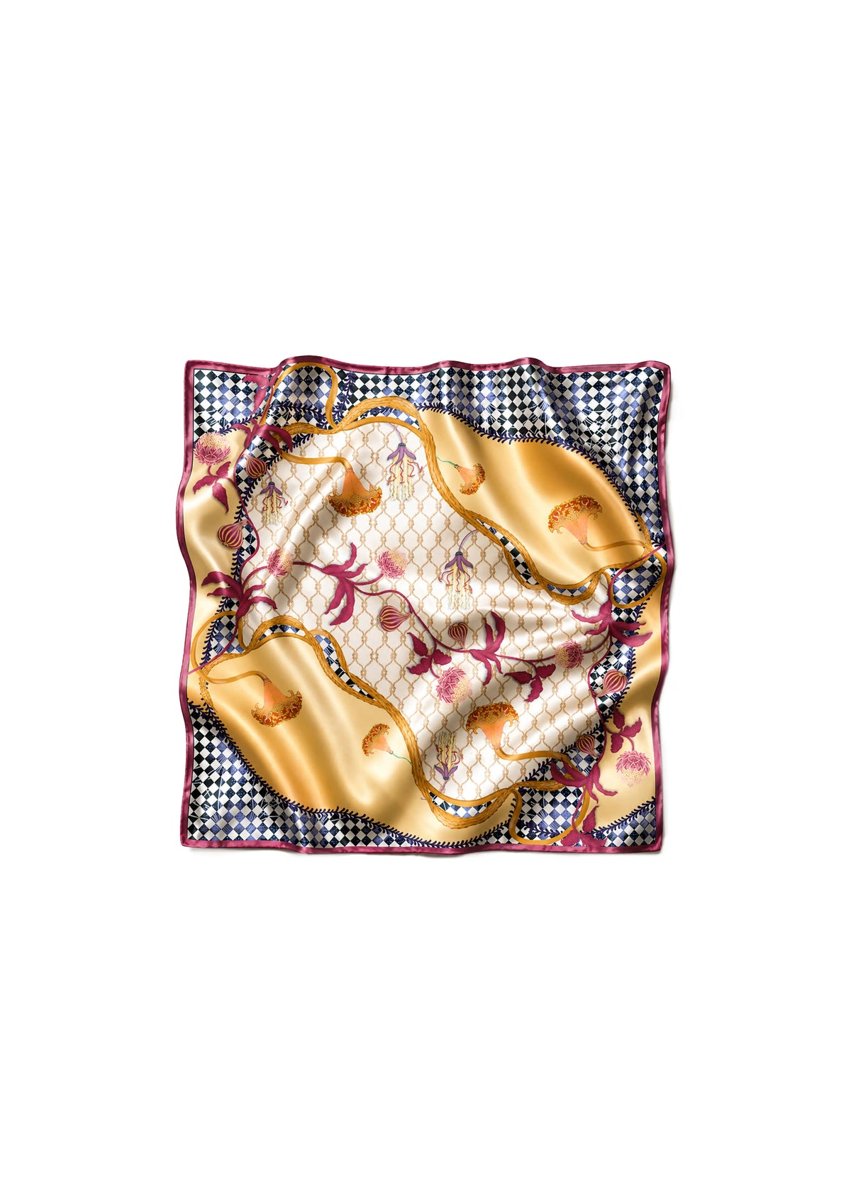 Koré Collections 60x60 cm foulard in Blooming Night print