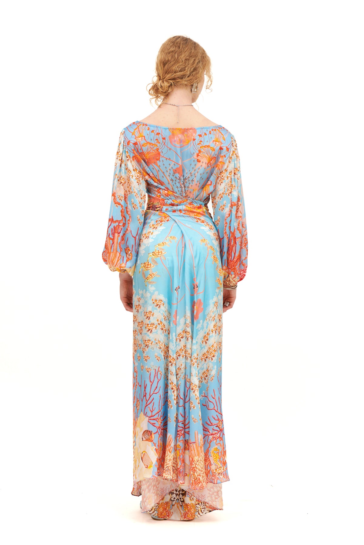 BOAT NECK LONG SLEEVES KAFTAN