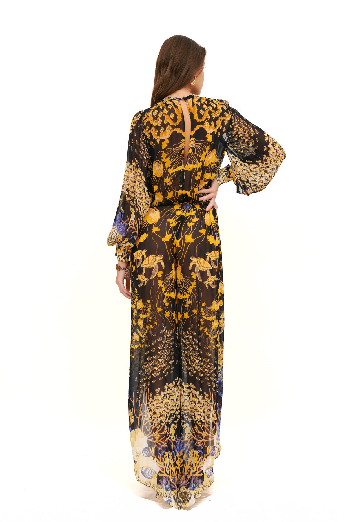 SPLIT HEM LONG JUMPSUIT