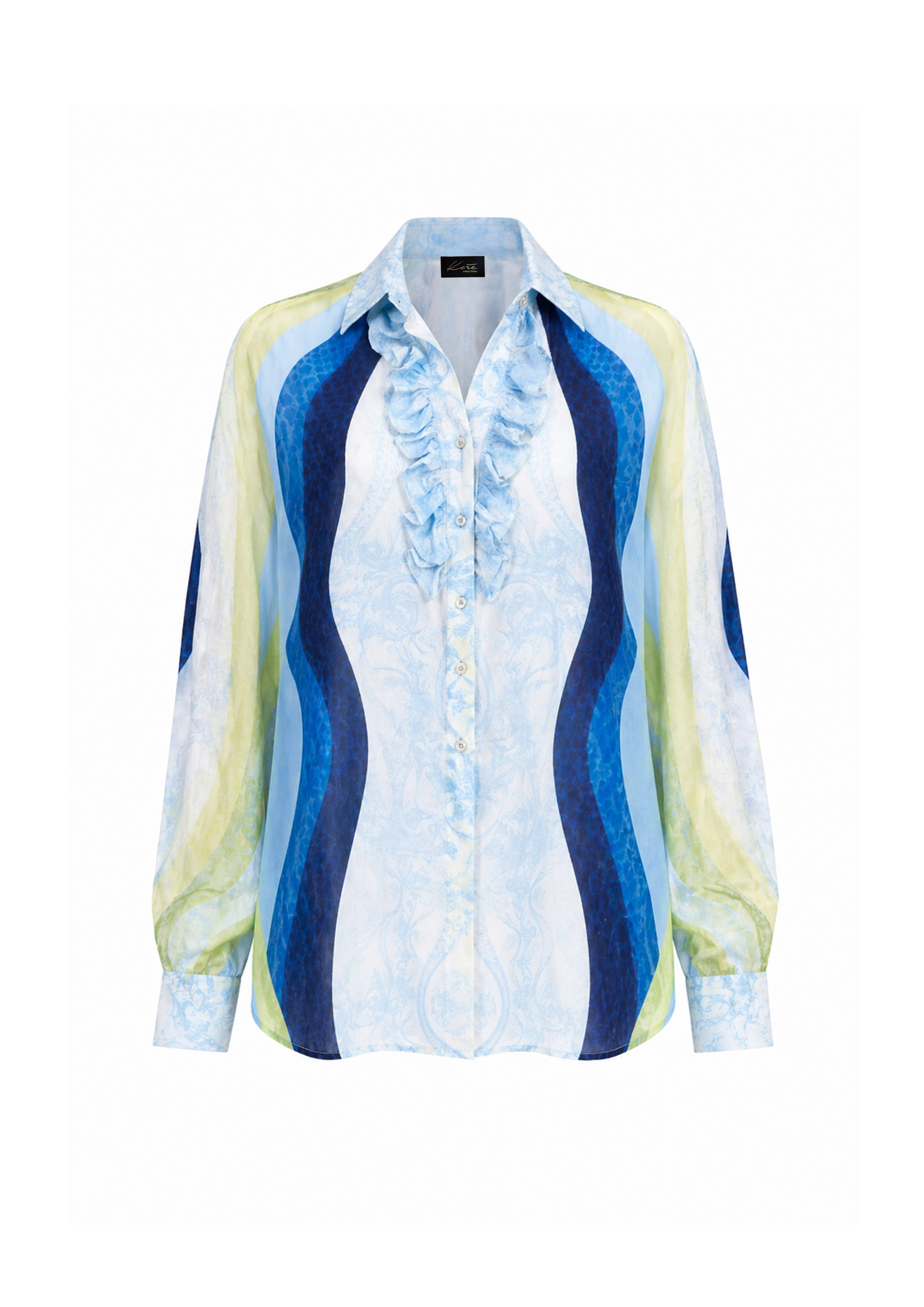 Ruffle Shirt Sahara Sera in Georgette Satin

