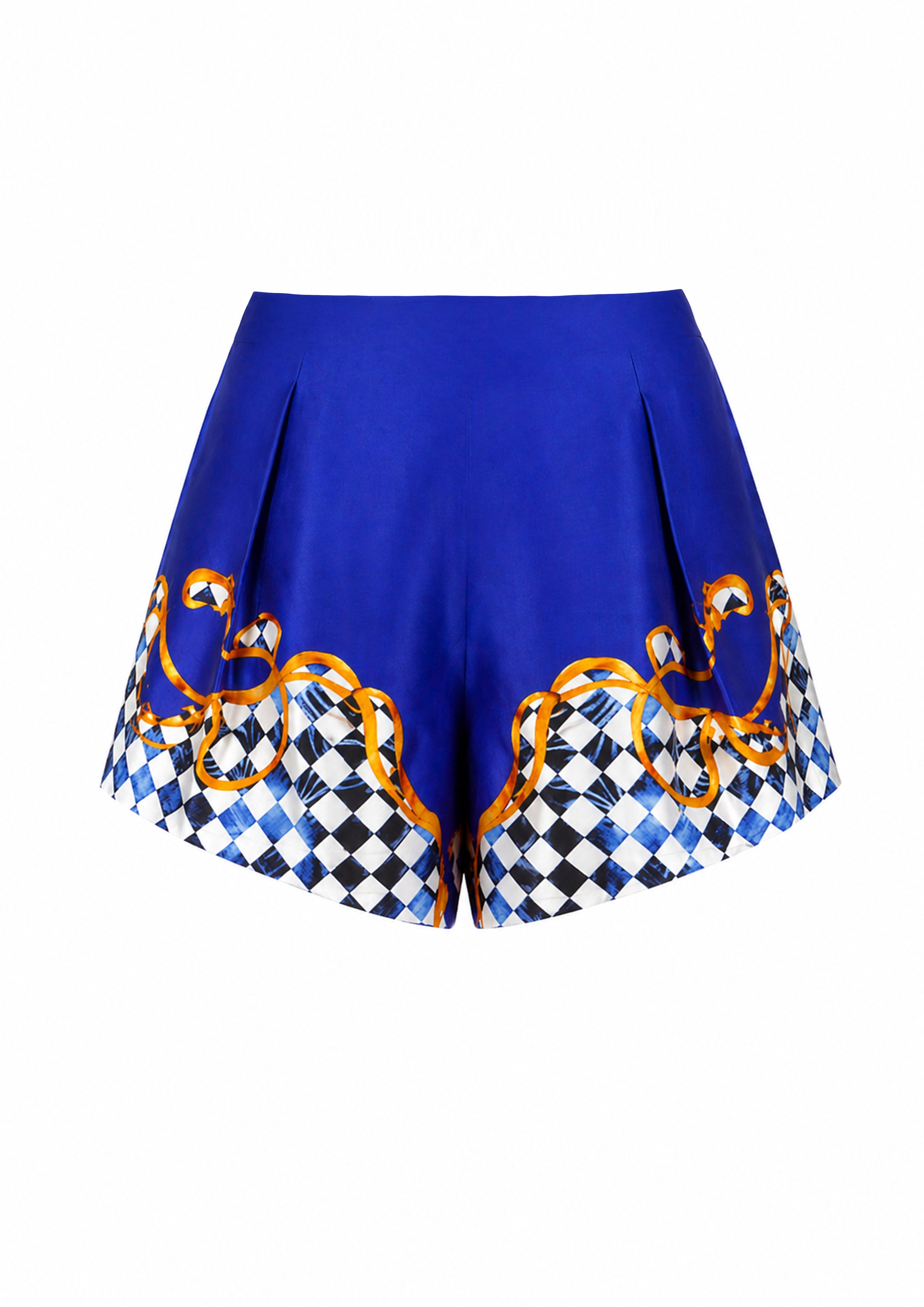 Coastal Structured Shorts Blooming Night in Elegant Twill