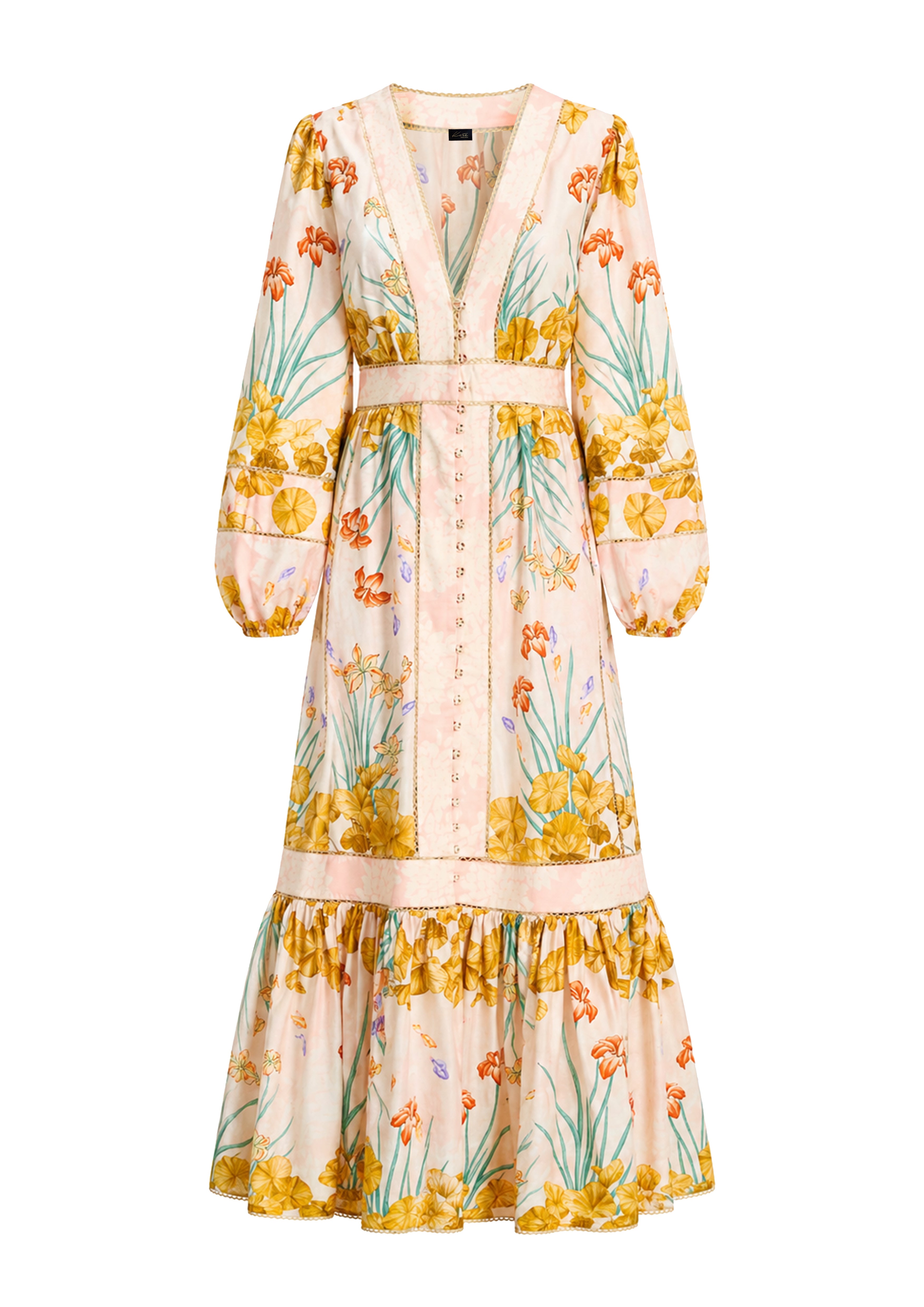 Poesia Maxi Chemisier Jardin Du Jour in Chandery Fabric

