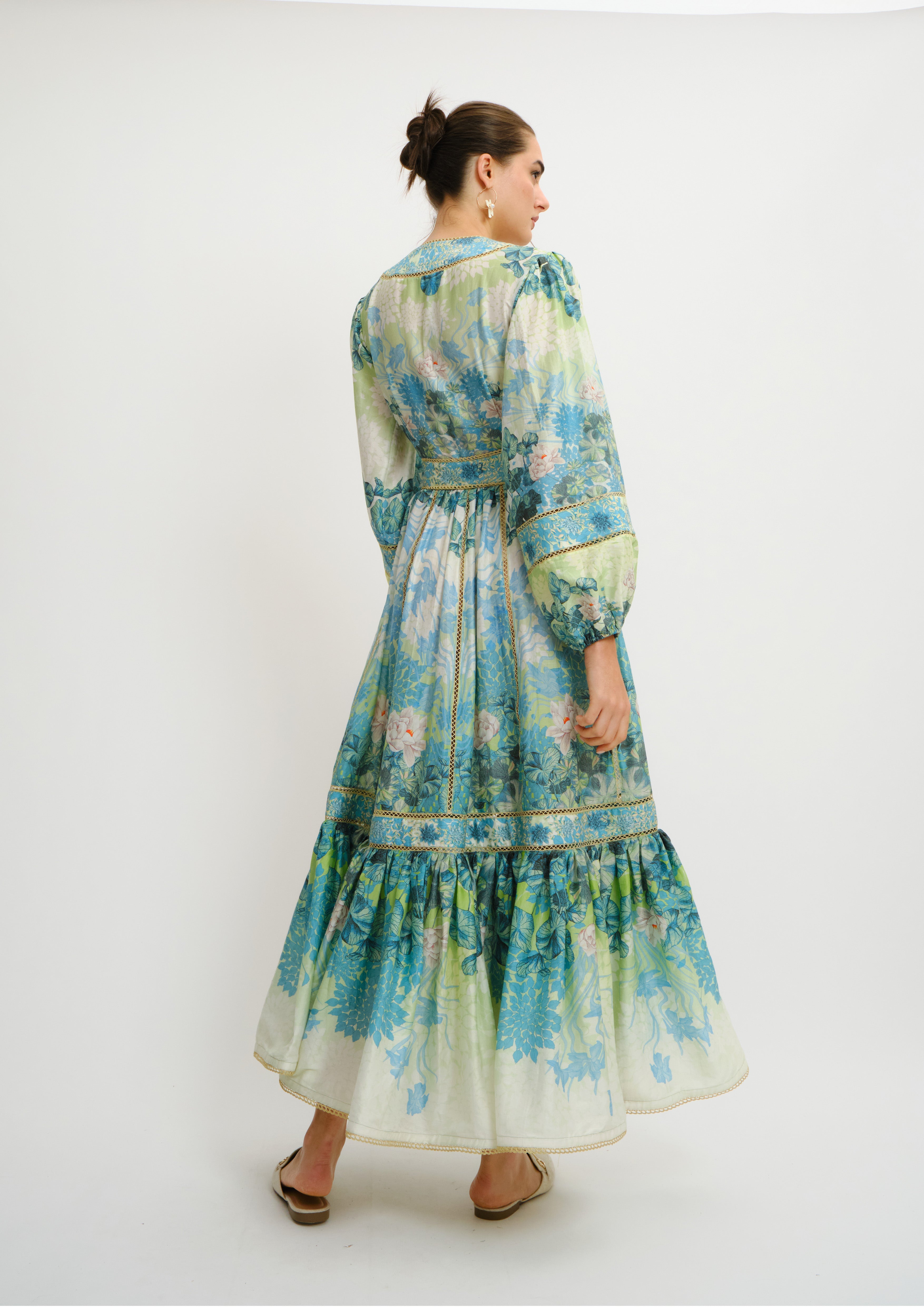 Poesia Maxi Chemisier Jardin Du Jour in Chandery Fabric
