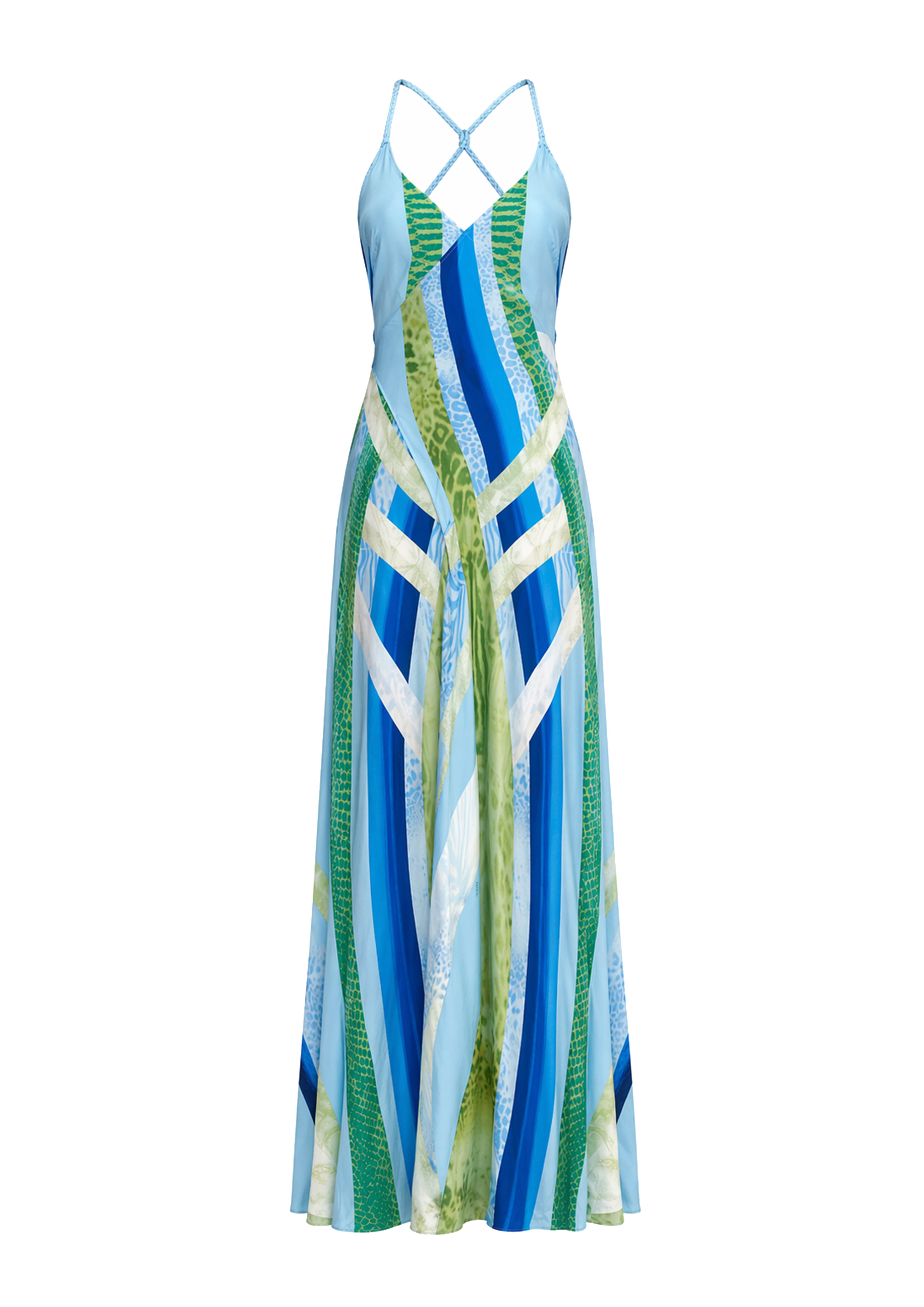 Siren Backless Maxi Dress Sahara Sera in Cherry Satin