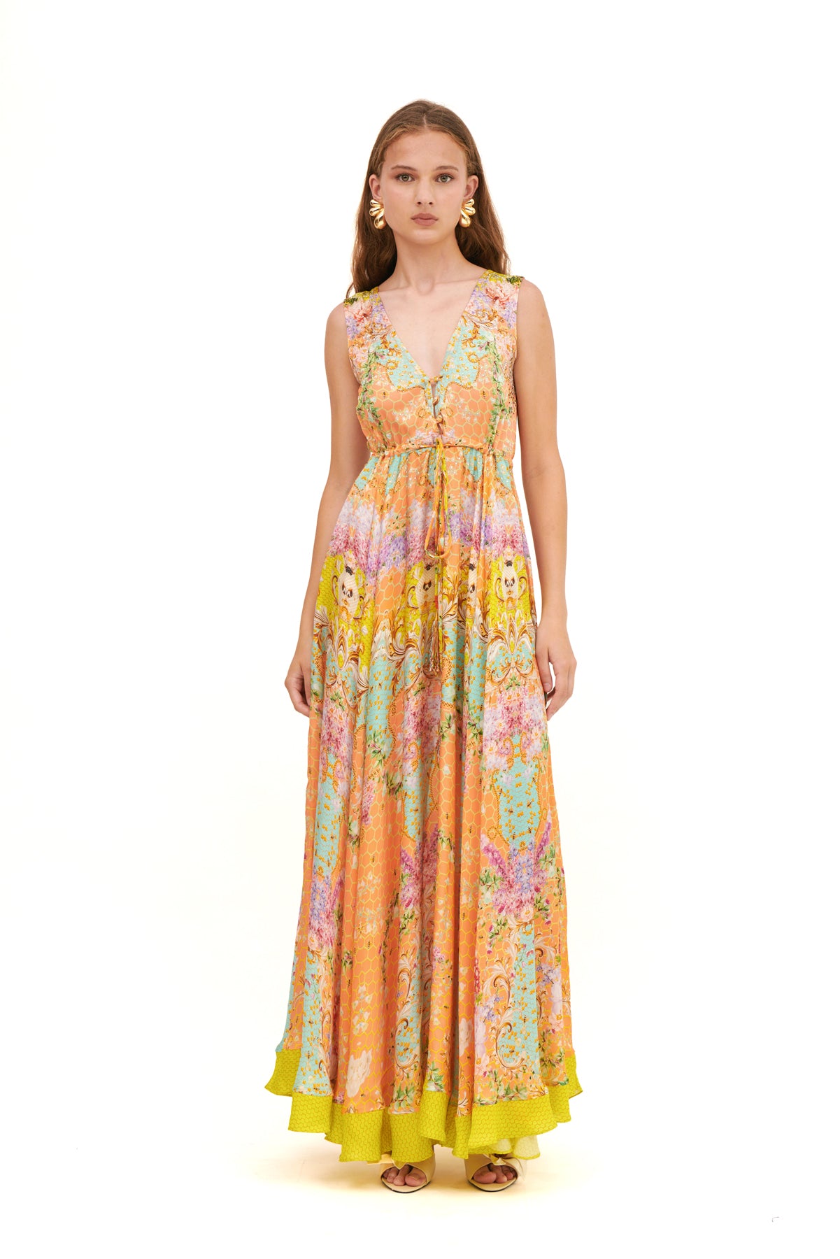 V - SHAPE LONG DRESS