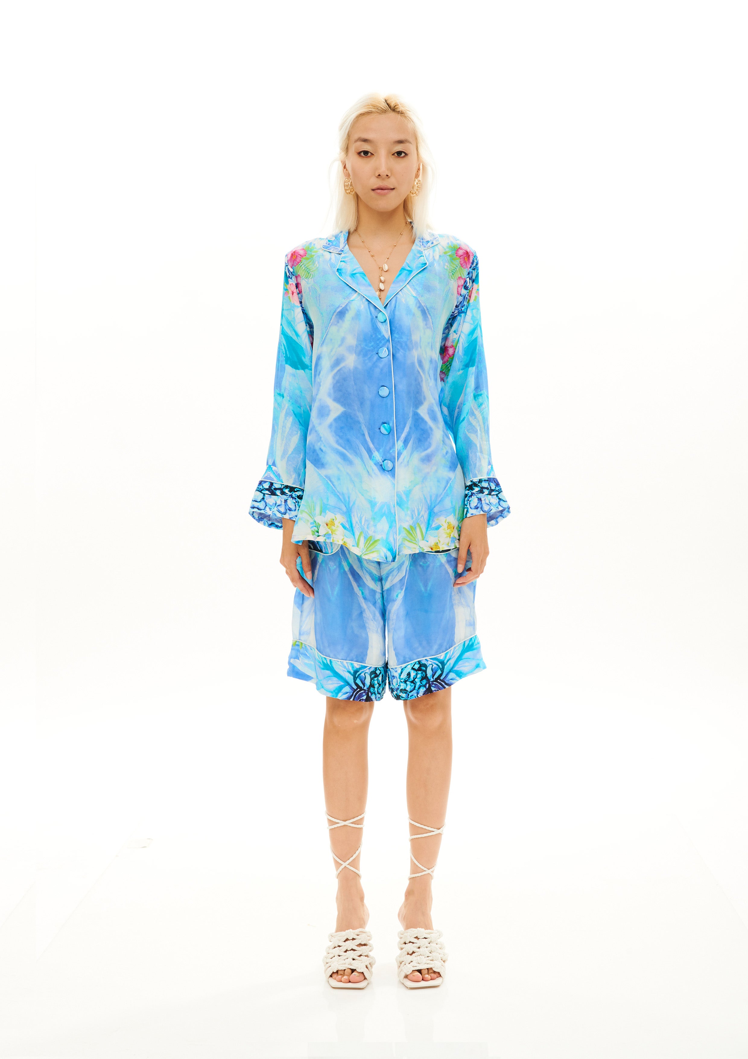 Lounge Bermuda Tropical Fresh Breeze in natural crepe