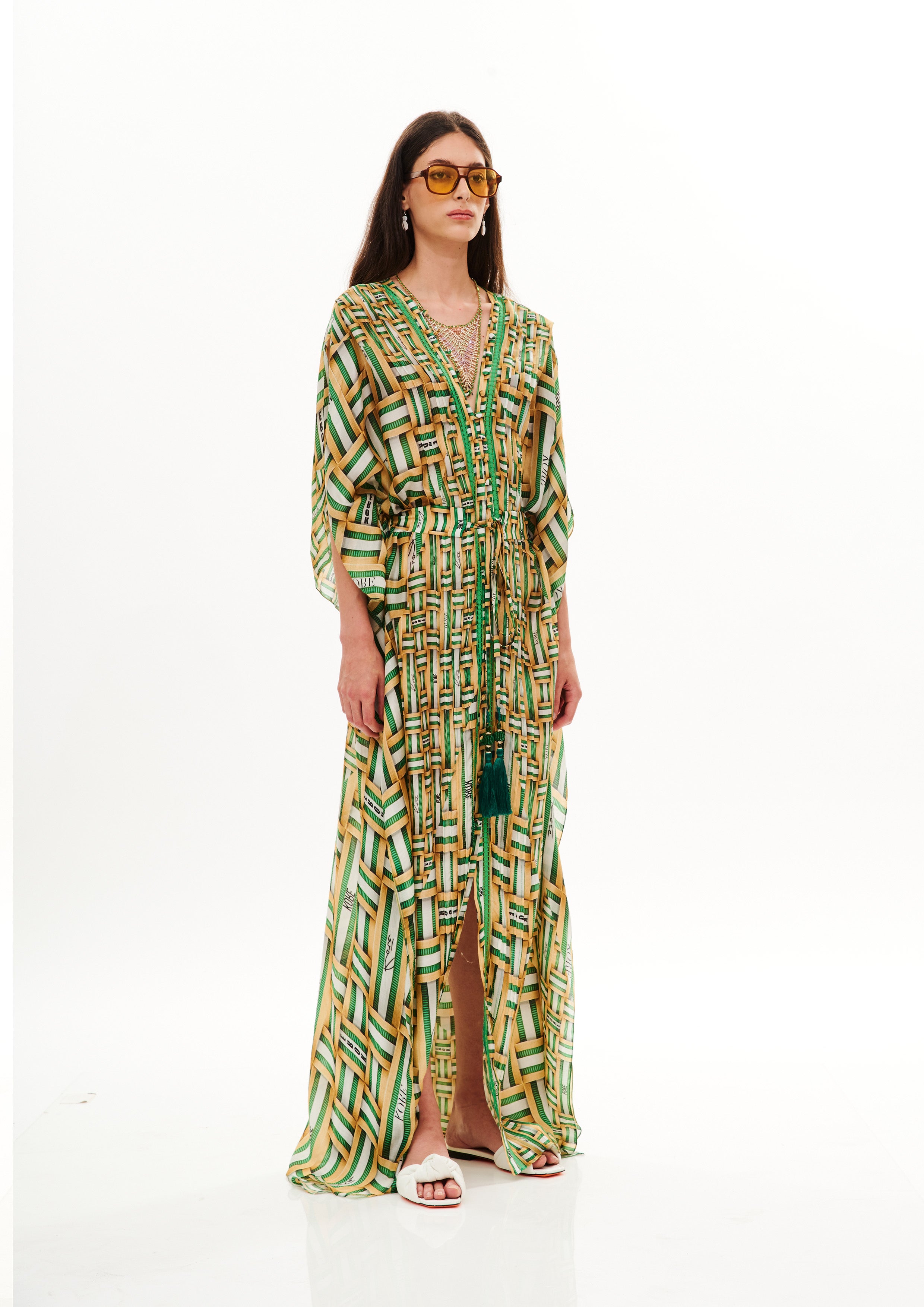 Volume Cover-Up Monogram Breeze Garden in fine silk