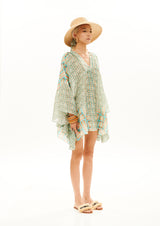 SHORT  SIDE RUFFLE DETAIL KAFTAN