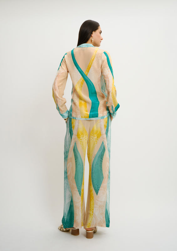 Wide-Fit Summer Breeze Trousers Sahara Giorno in Natural Crepe
