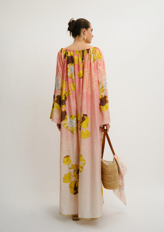 Dalia Kaftan Jardin Au Soleil in Chandery Fabric