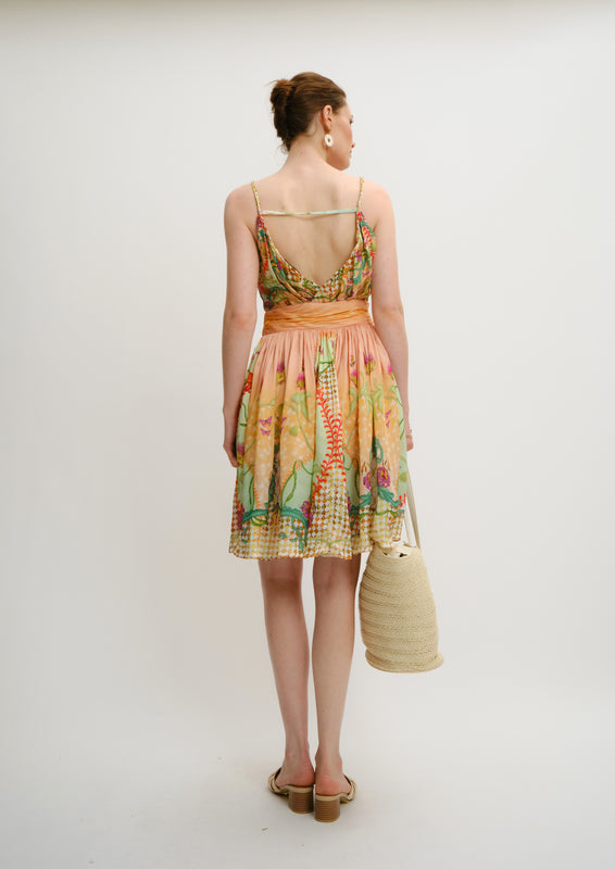 PLEATED AURA MINI DRESS
