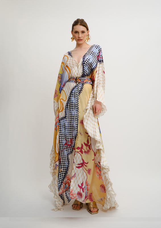RUFFLED FULLNESS KAFTAN