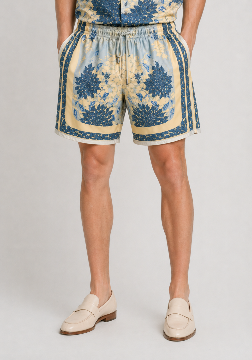 Short Swimming Trunks Jardin De Jour in Quick-Dry Polyester
