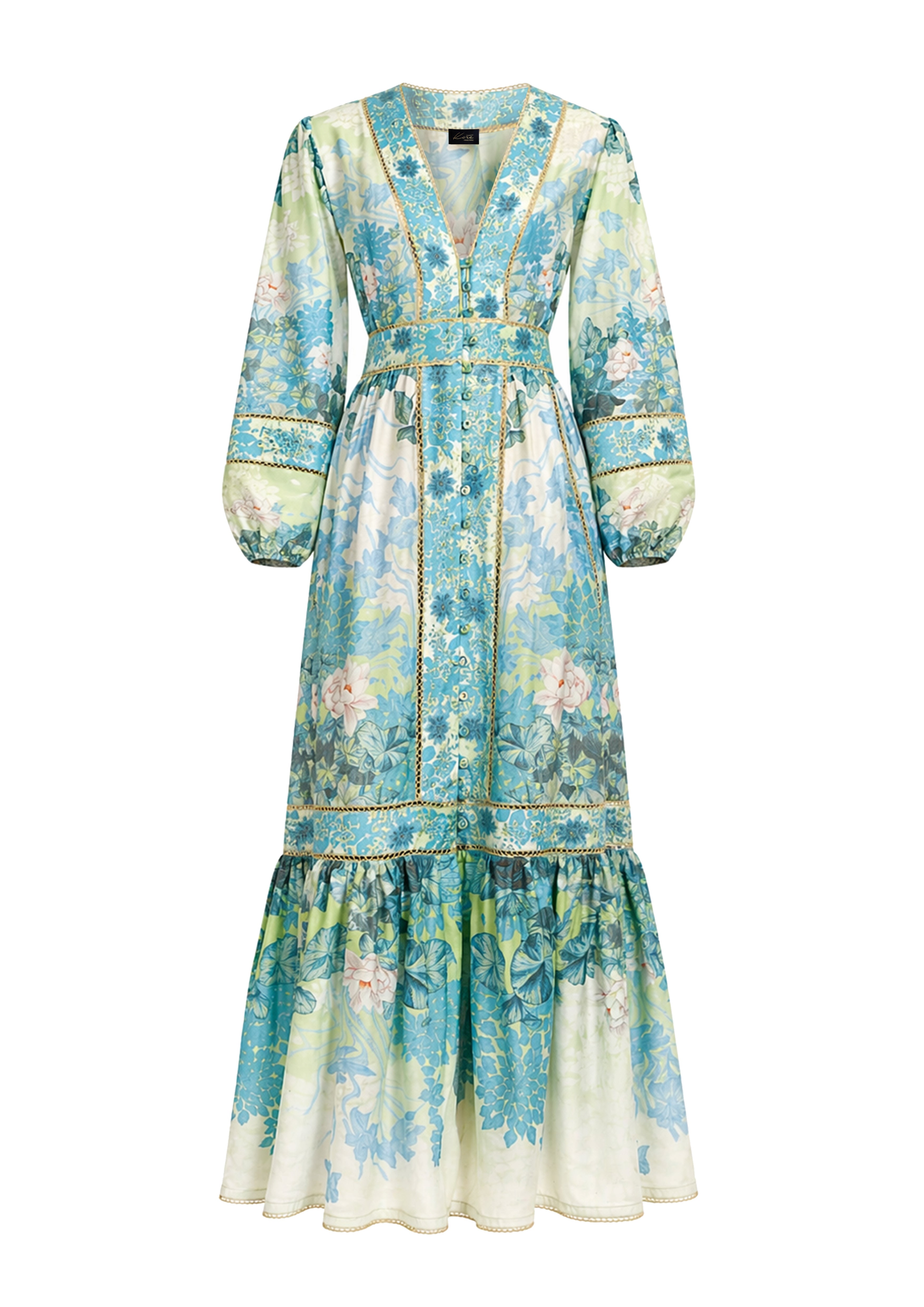 Poesia Maxi Chemisier Jardin Du Jour in Chandery Fabric
