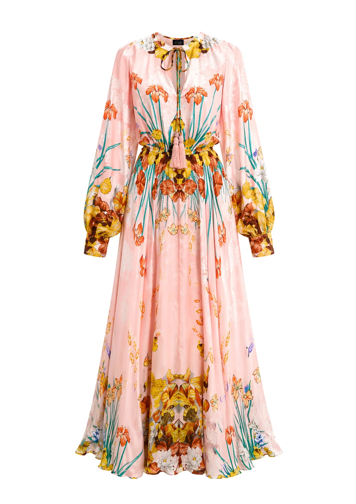 Koré Collections Jasmine Maxi Dress in Jardin au Soleil print still life white background