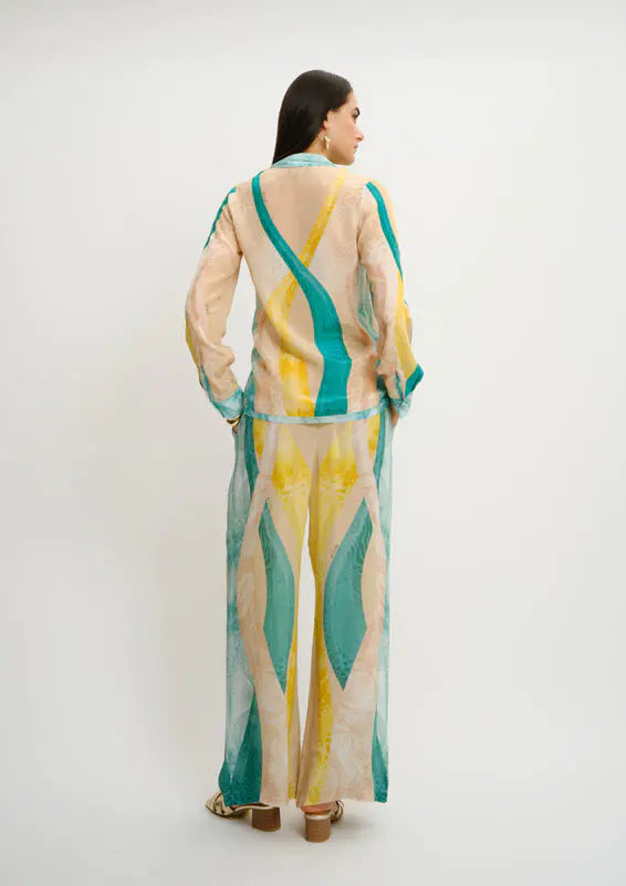 Koré Collections Sahara Giorno printed trousers styled for summer resortwear