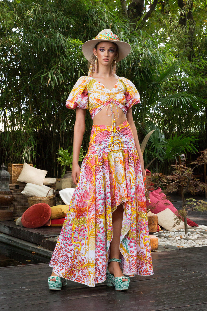 CROP TOP WITH GATHERING