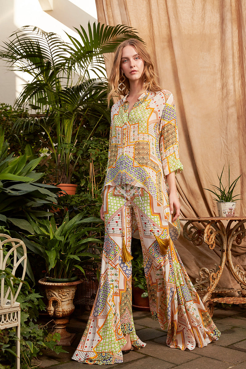 SHIRT WITH DRAPED BACK