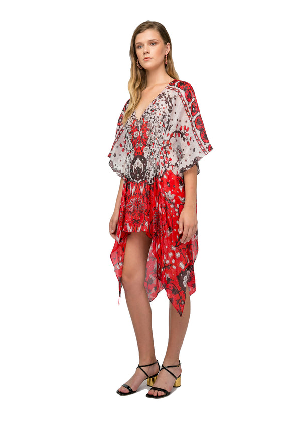 SIDE PLEATED SHORT KAFTAN