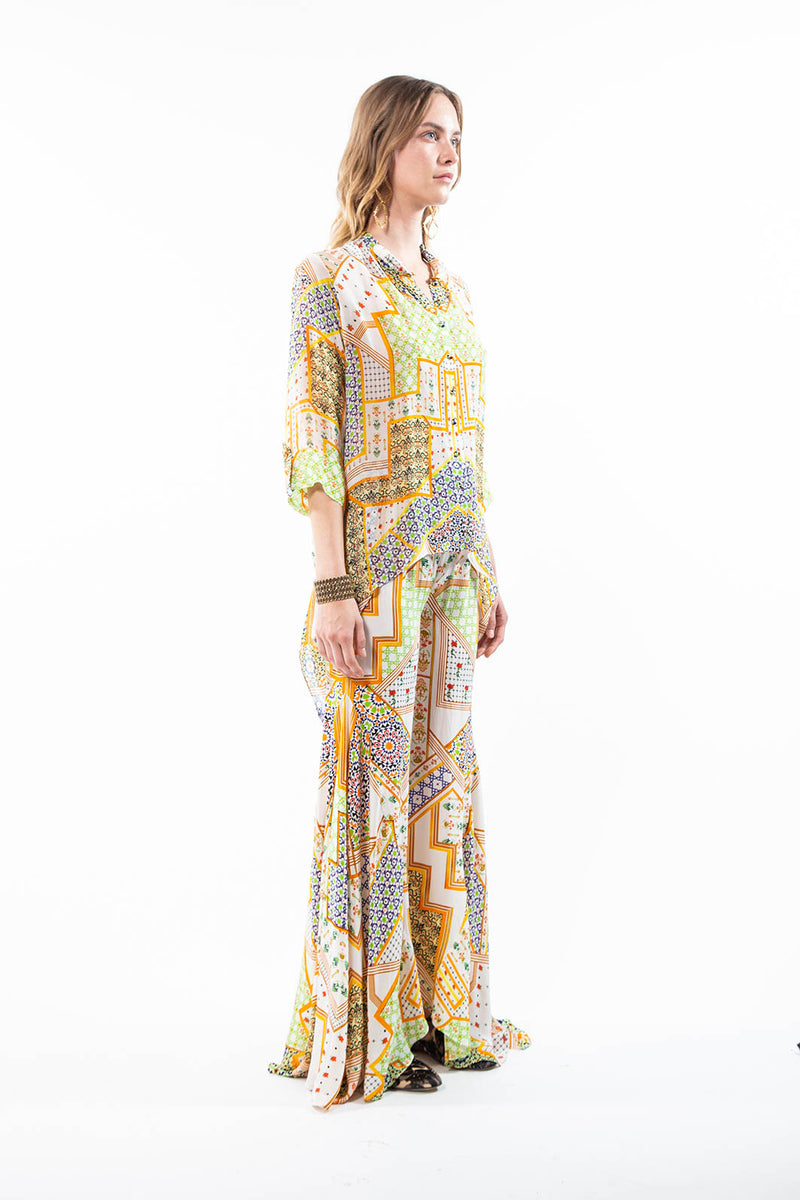 SHIRT WITH DRAPED BACK