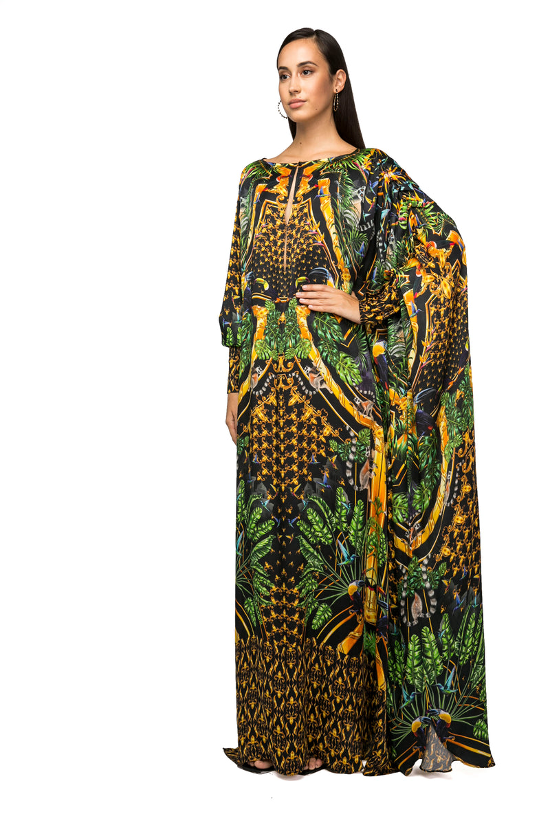 ASYMMETRICAL KAFTAN WITH CUFFS