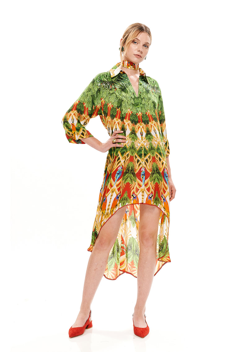 BACK DRAPED MINI CHEMISIER
