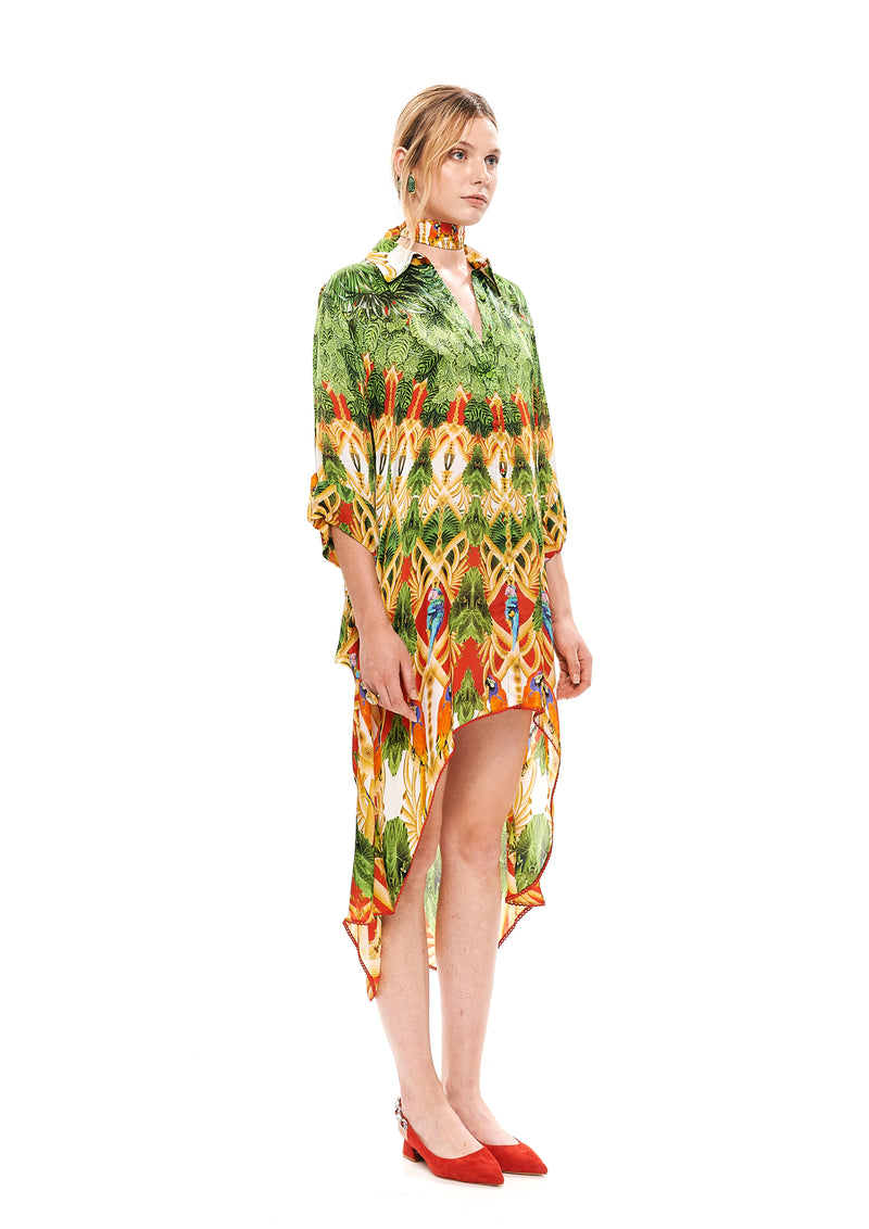 BACK DRAPED MINI CHEMISIER